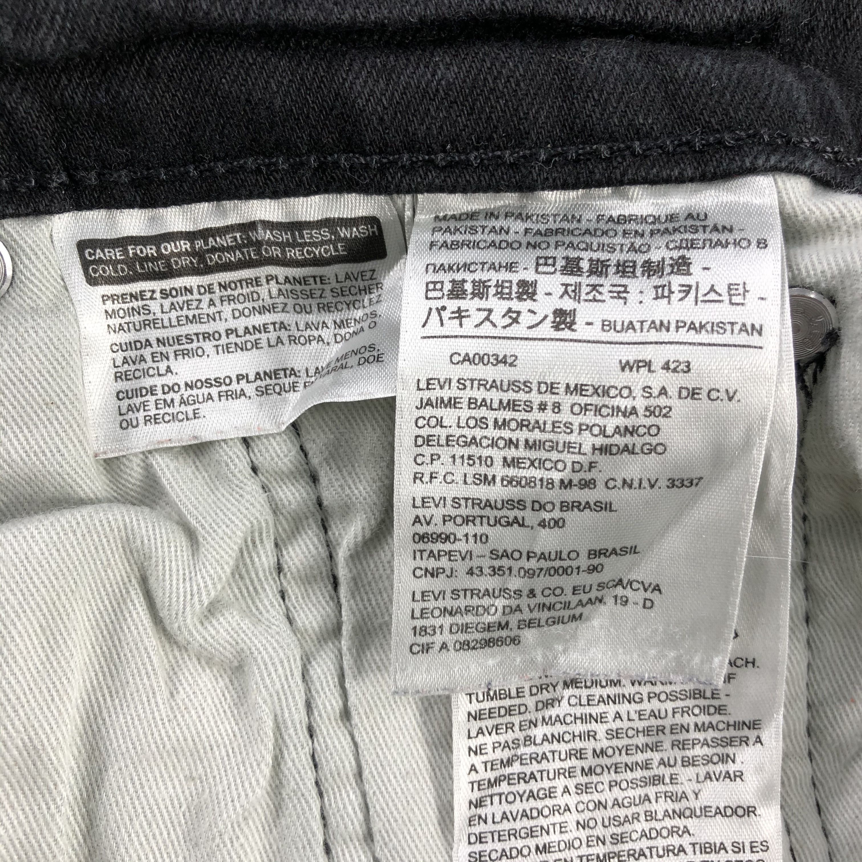 Levi's Levis 512 Jeans Faded Black Denim KJ1013 Size US 30 / EU 46 - 13 Thumbnail