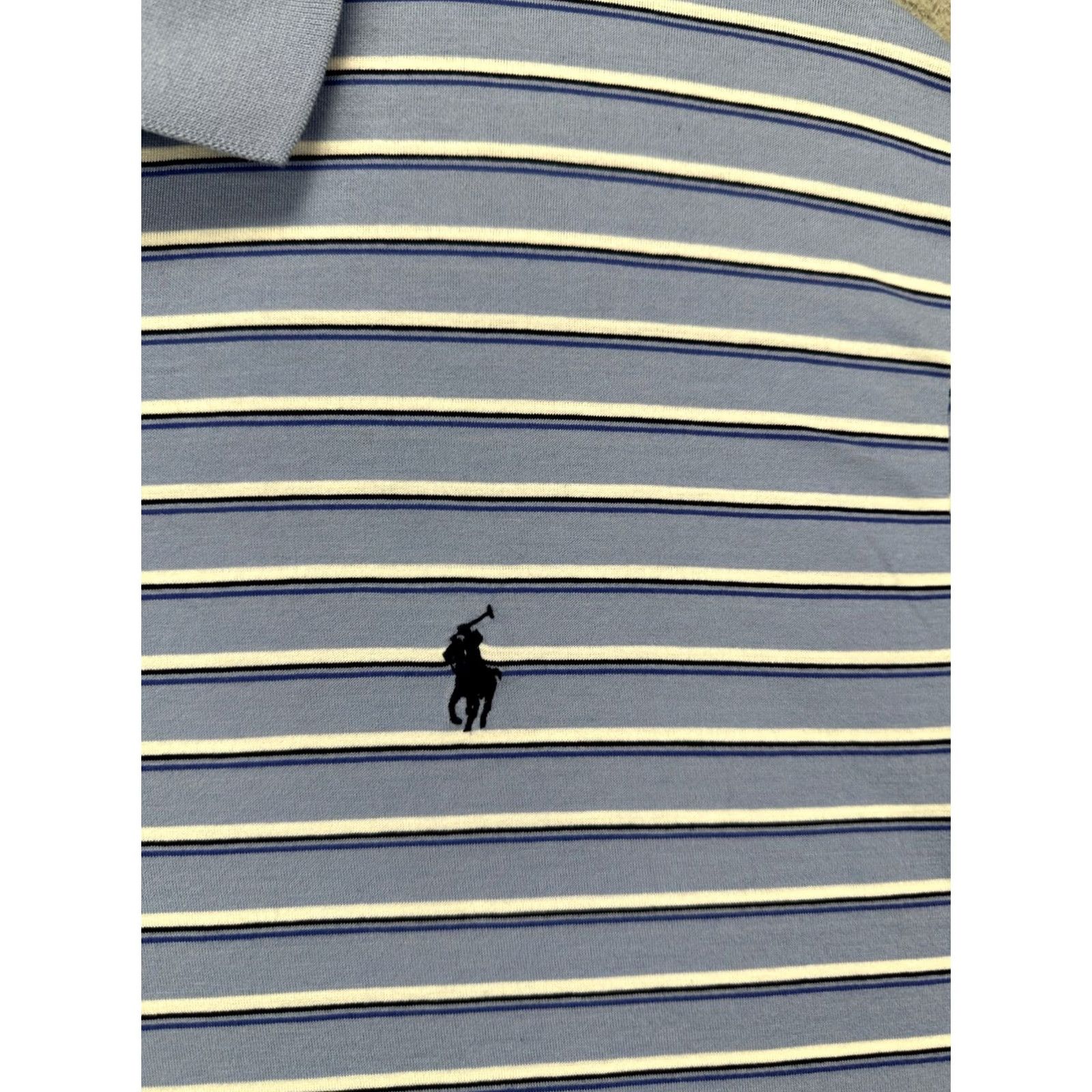 Ralph Lauren Ralph Lauren Polo Golf Shirt Mens Large Blue Pima Cotton Polo Short Sleeve Denim? Wait. Size US L / EU 52-54 / 3 - 7 Thumbnail