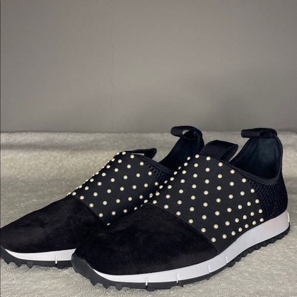 Jimmy Choo Jimmy Choo Oakland Mesh Studded Slip-On Sneakers Size US 7.5 / EU 40-41 - 1 Thumbnail
