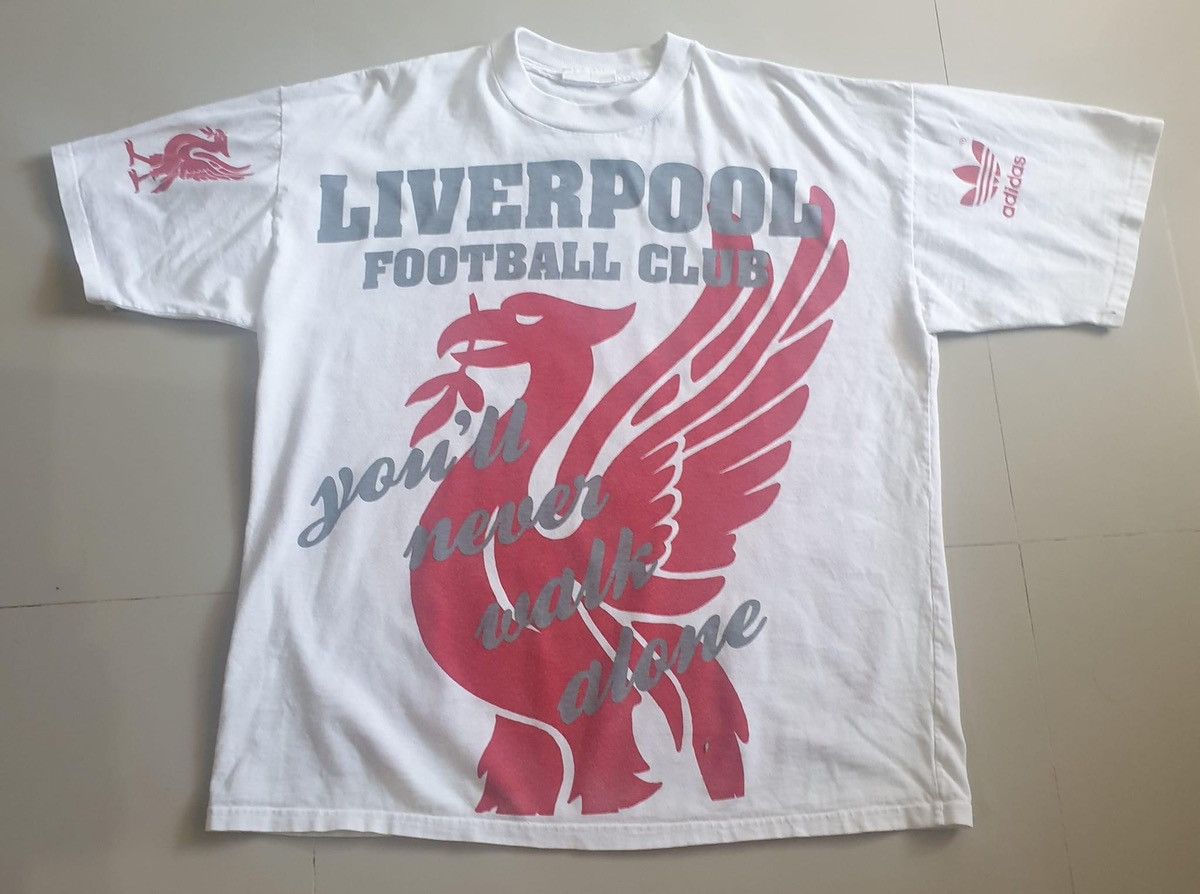 Adidas × Vintage Liverpool Adidas 90s T-shirt Size US XL / EU 56 / 4 - 3 Thumbnail
