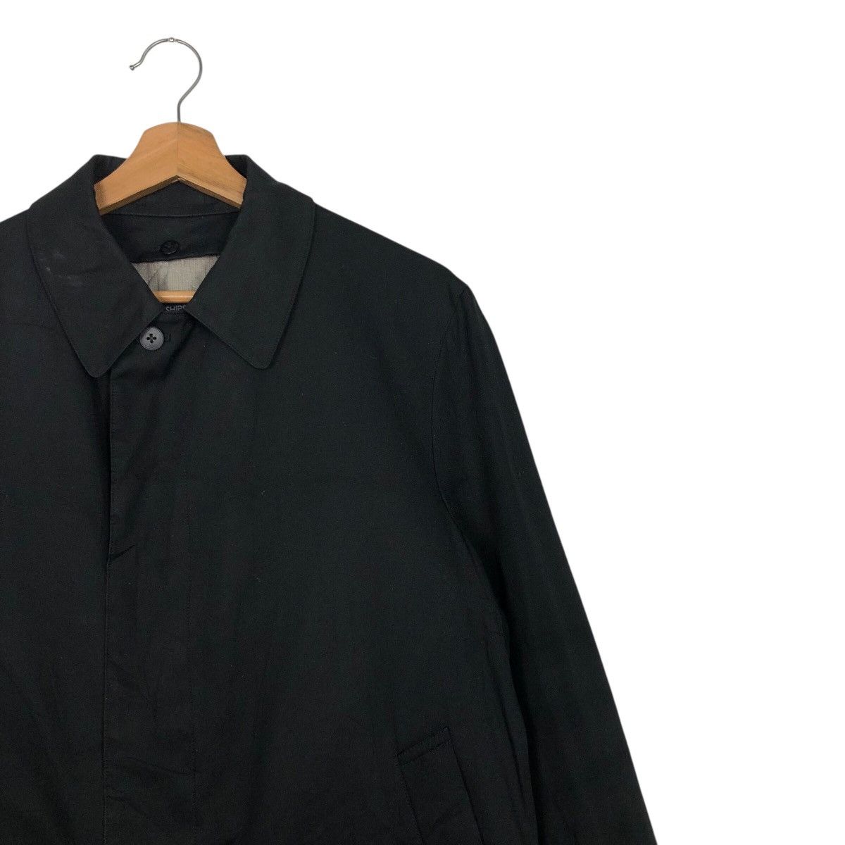 Japanese Brand SHIPS Archival Noir Tech-Twill Overcoat Issey Miyake Size US M / EU 48-50 / 2 - 8 Thumbnail