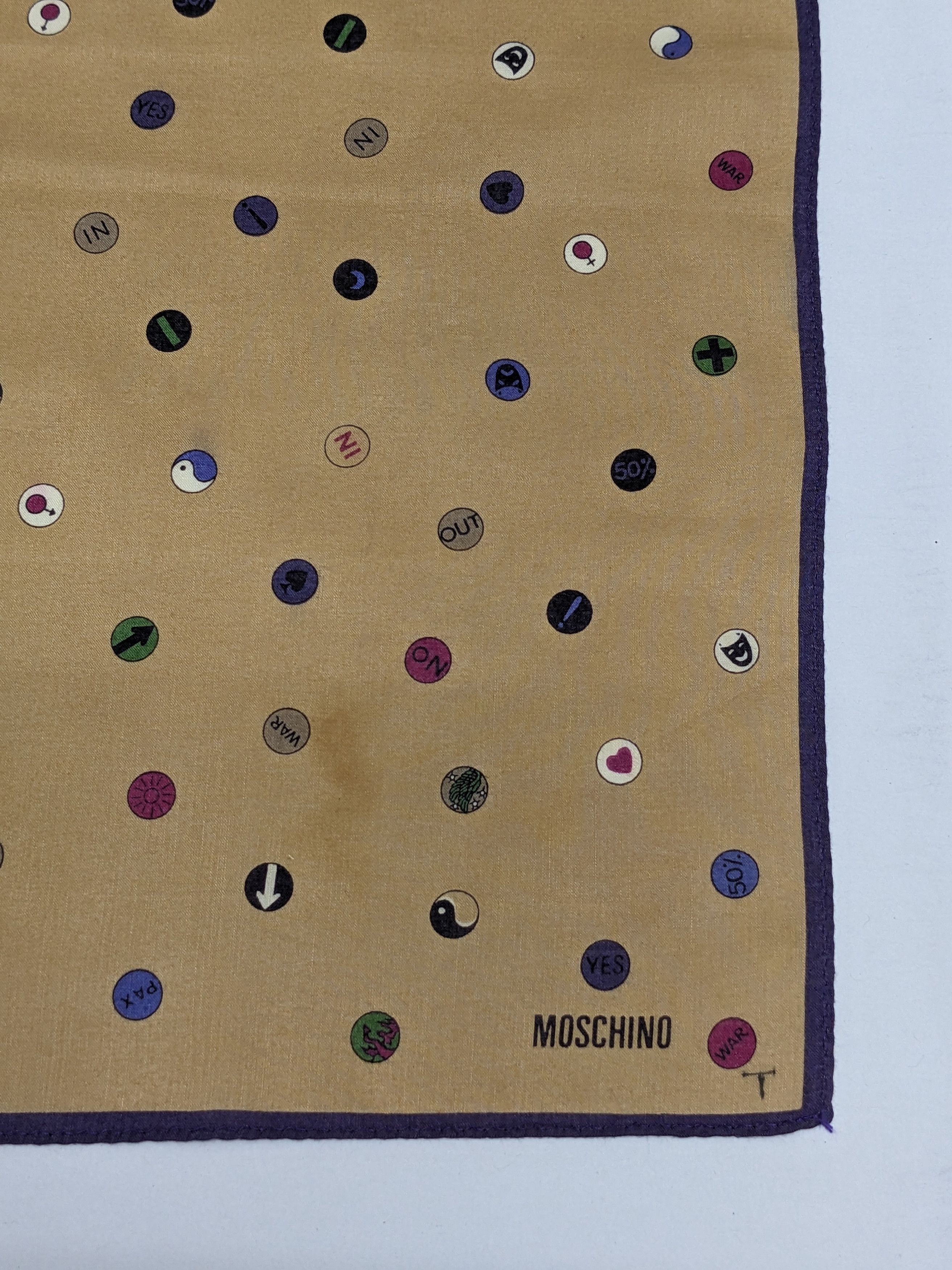 Moschino Vintage MOSCHINO Tan Pop Art Badges Symbols Novelty Size ONE SIZE - 3 Thumbnail