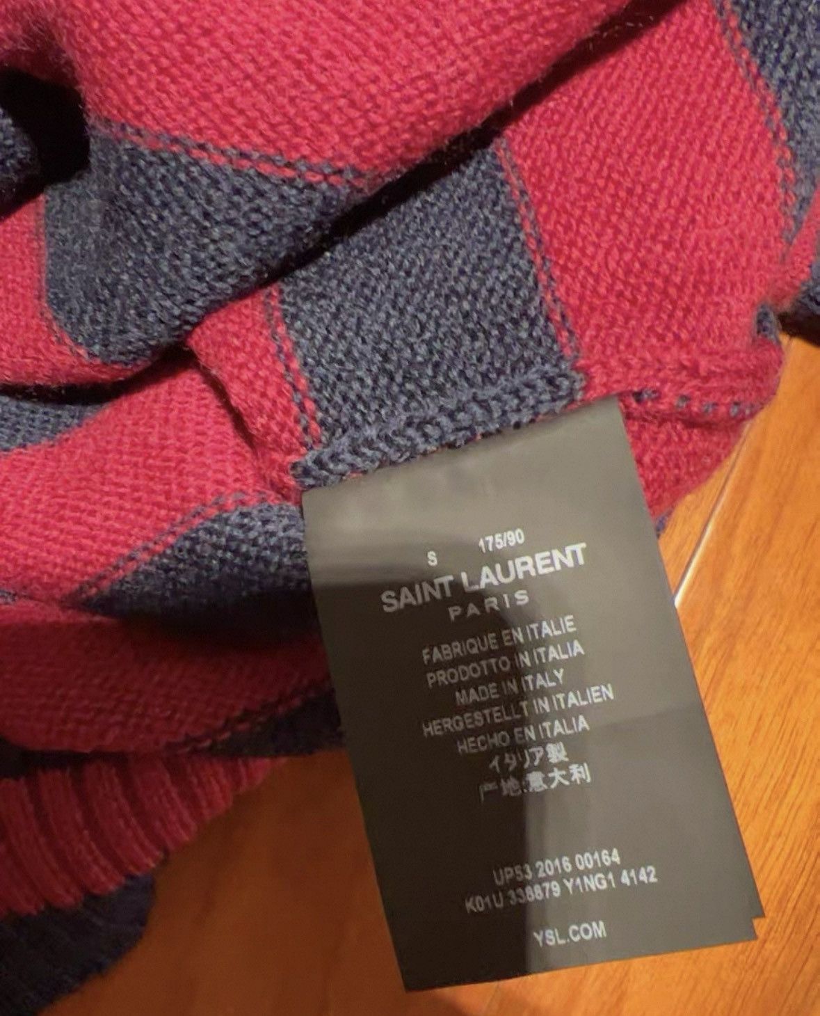 Saint Laurent Paris Saint Laurent Paris Black and red striped sweater-2505 Size US S / EU 44-46 / 1 - 3 Thumbnail