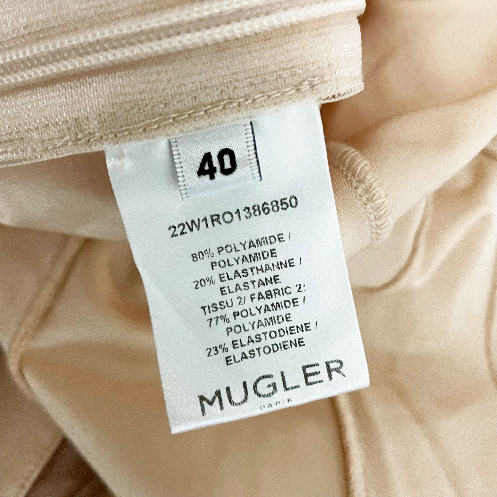 Mugler Mugler Logo Plaque Sheer Panel Long Sleeve Size L / US 10 / IT 46 - 3 Thumbnail