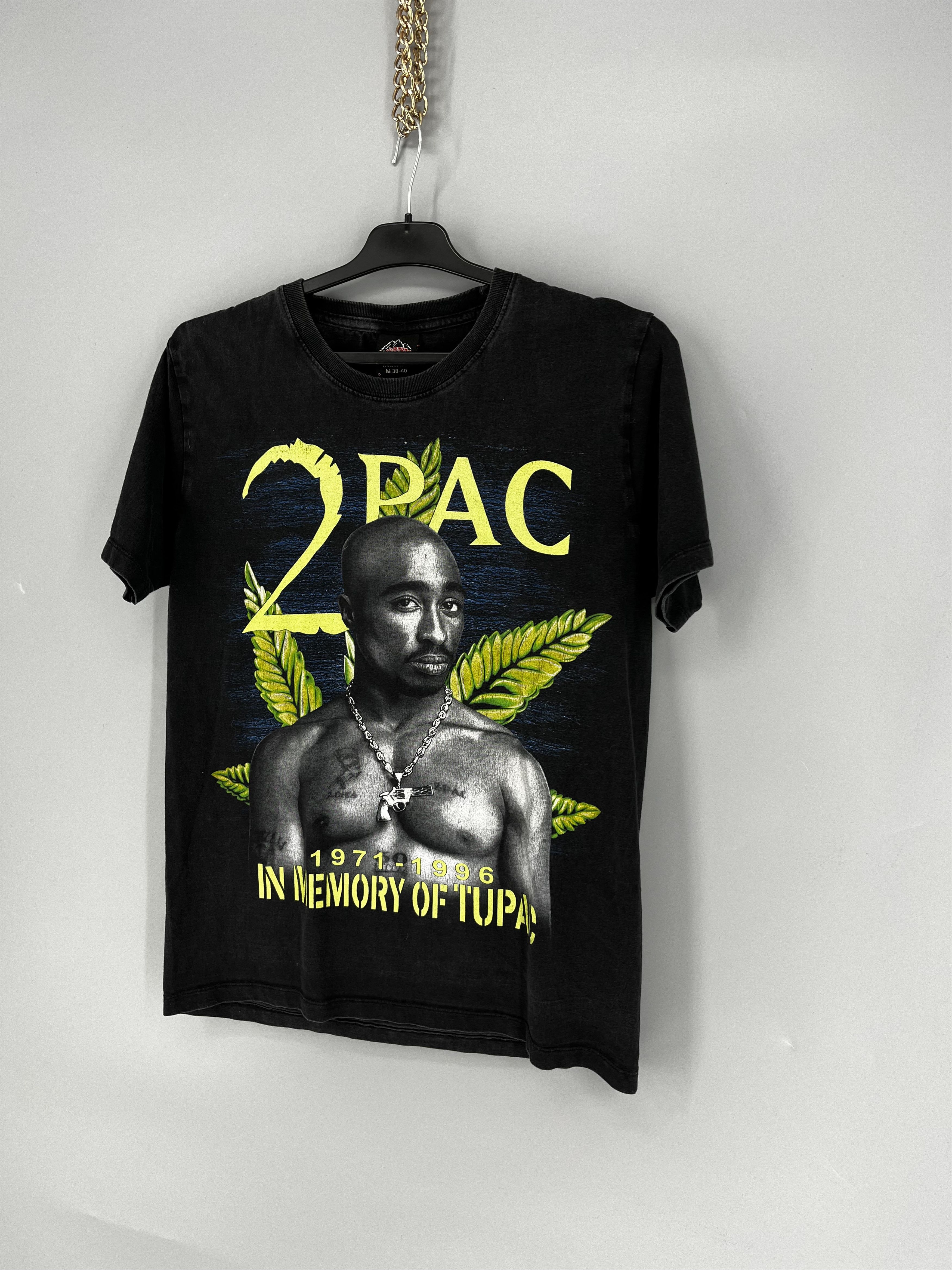 Band Tees Vintage 2Pac Tupac Shakur 1996 Men’s Black Double Sided Sz M Size US M / EU 48-50 / 2 - 3 Thumbnail
