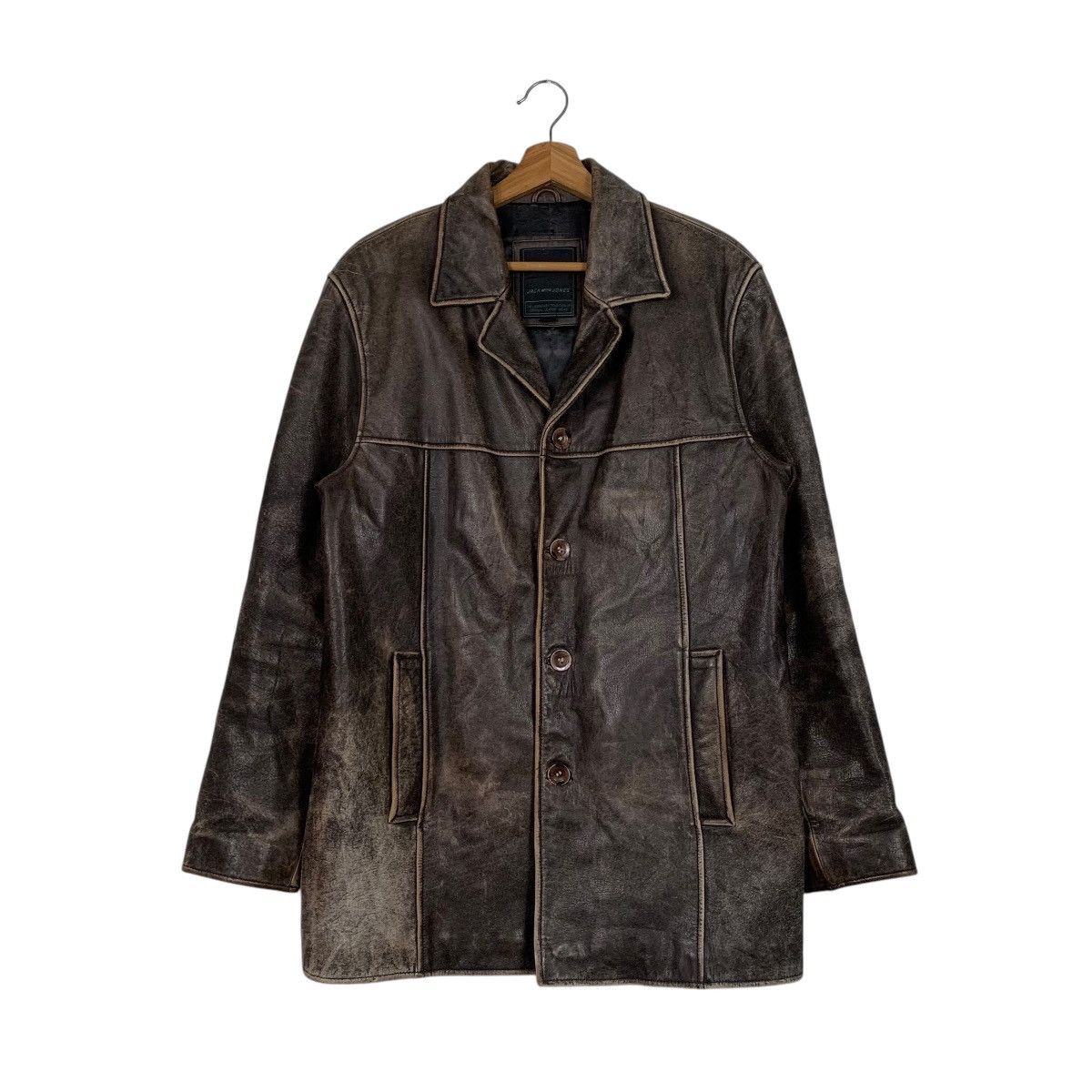 Japanese Brand Vintage Jack And Jones Leather Jacket Size US M / EU 48-50 / 2 - 1 Thumbnail
