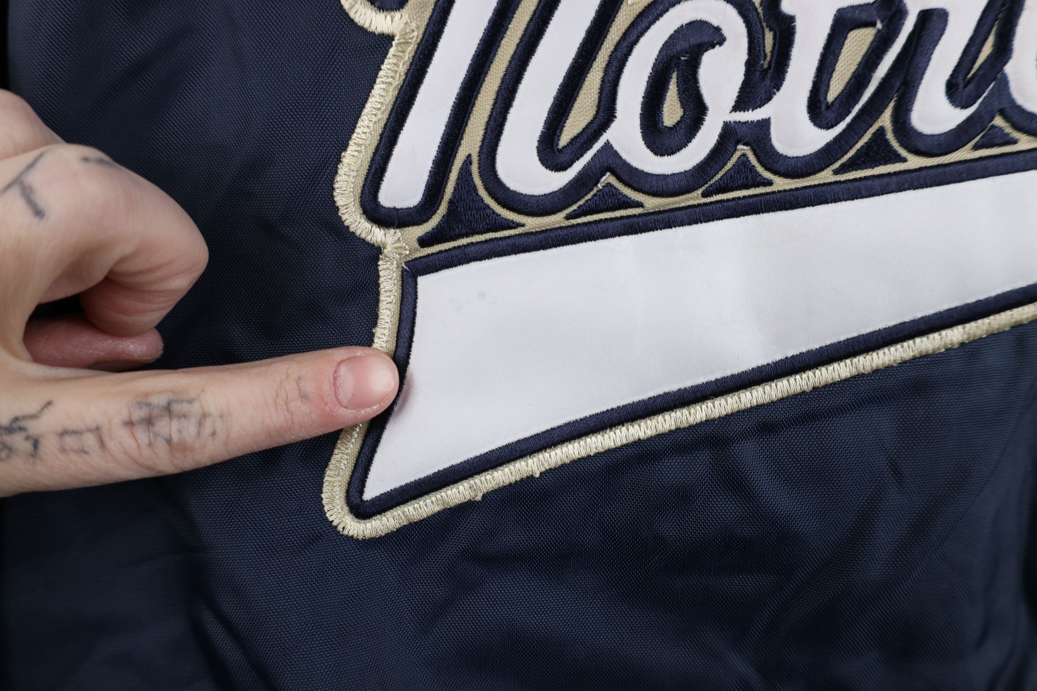 Vintage Vintage 90s Script Notre Dame University Windbreaker Jacket Size US XL / EU 56 / 4 - 5 Thumbnail