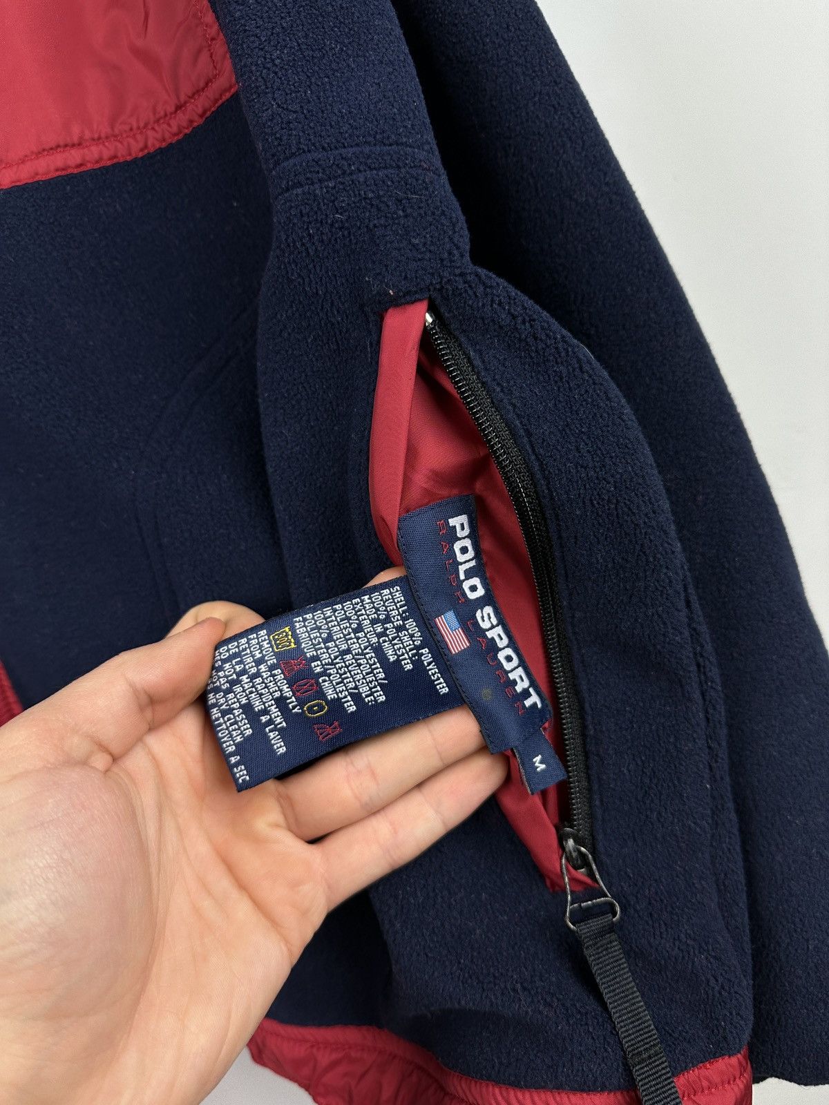 Polo Ralph Lauren × Vintage Vintage 90s Polo Sport Ralph Lauren Reversible Fleece Jacket Size US M / EU 48-50 / 2 - 6 Thumbnail