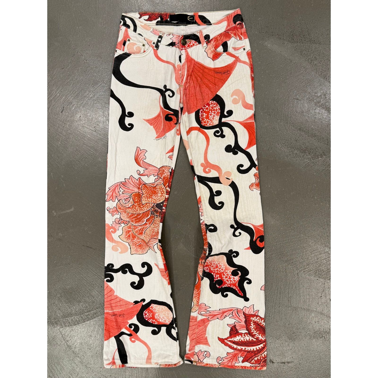Roberto Cavalli 2000s Cavalli floral print pants Size US 27 - 1 Thumbnail