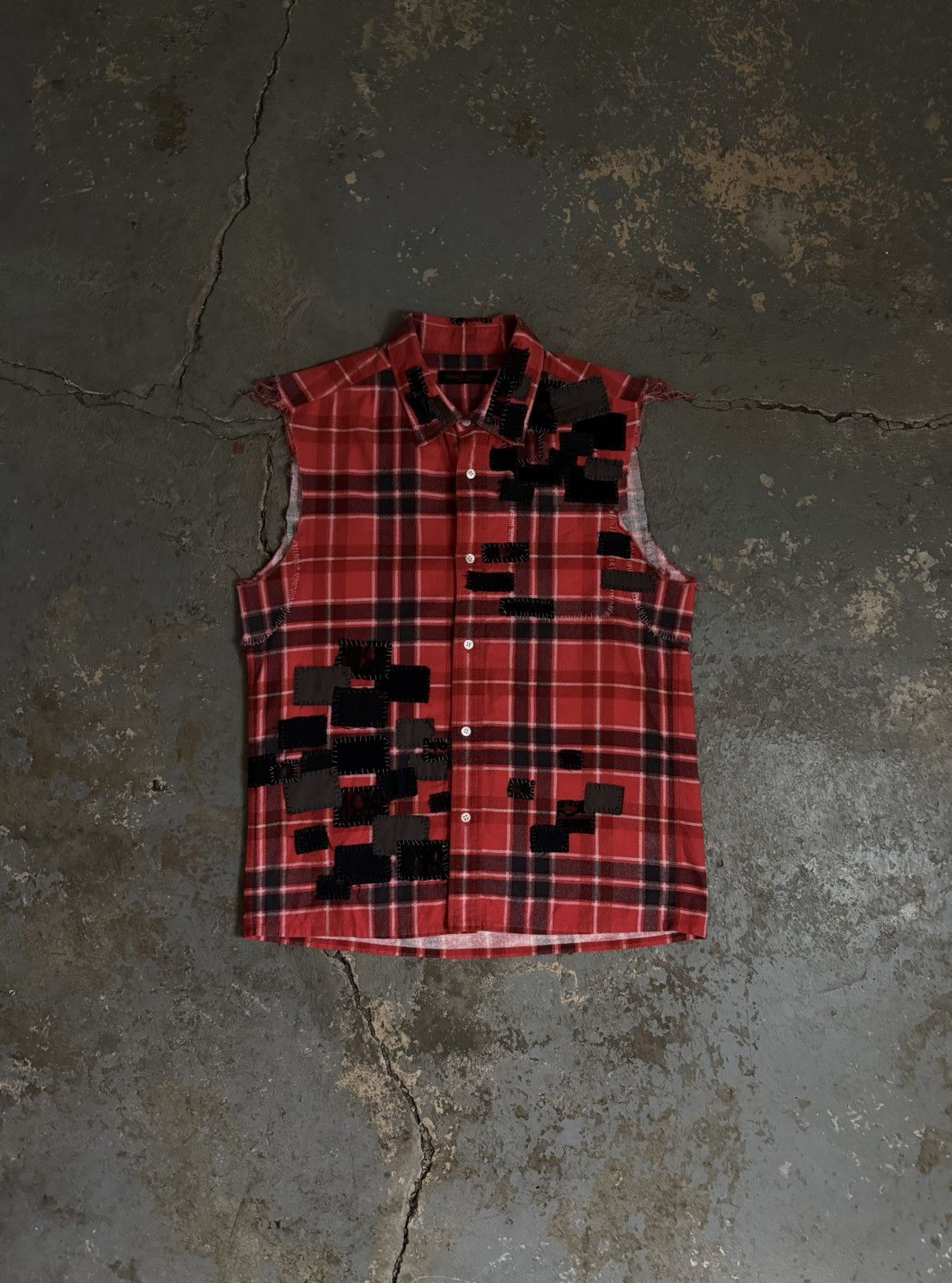 Undercover SAMPLE SS03 Patchwork Sleeveless Bottom Up - Jun Takahashi Size US M / EU 48-50 / 2 - 1 Thumbnail