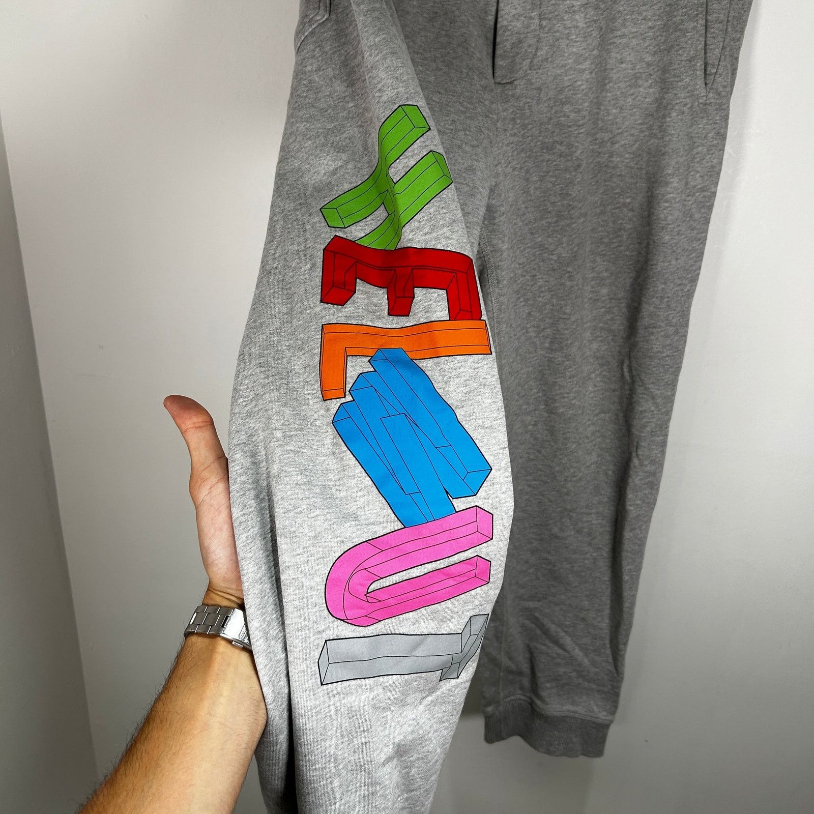 Helmut Lang Helmut Lang Grey 3D Logo Sweatpants Size M Size US 32 / EU 48 - 3 Thumbnail