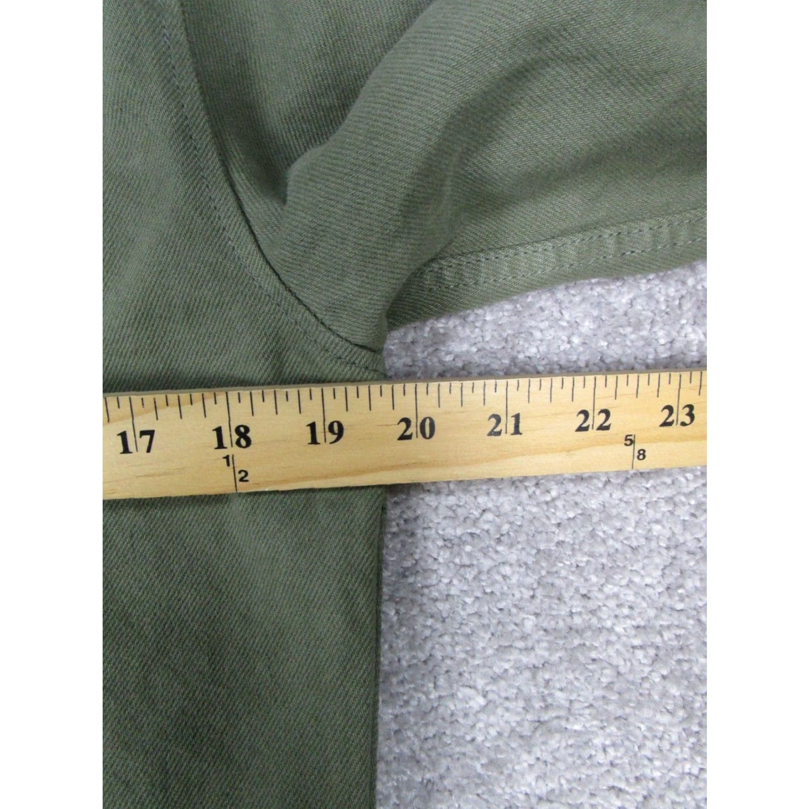 Zara Zara Jacket Womens Small Green Cotton Canvas Pleated Jacket Size S / US 4 / IT 40 - 6 Thumbnail