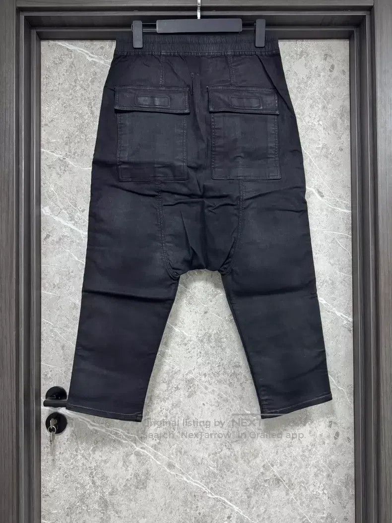 Rick Owens RICK OWENS size S Dark waxed, wax-faced, cropped pants, an Size US 27 - 2 Thumbnail