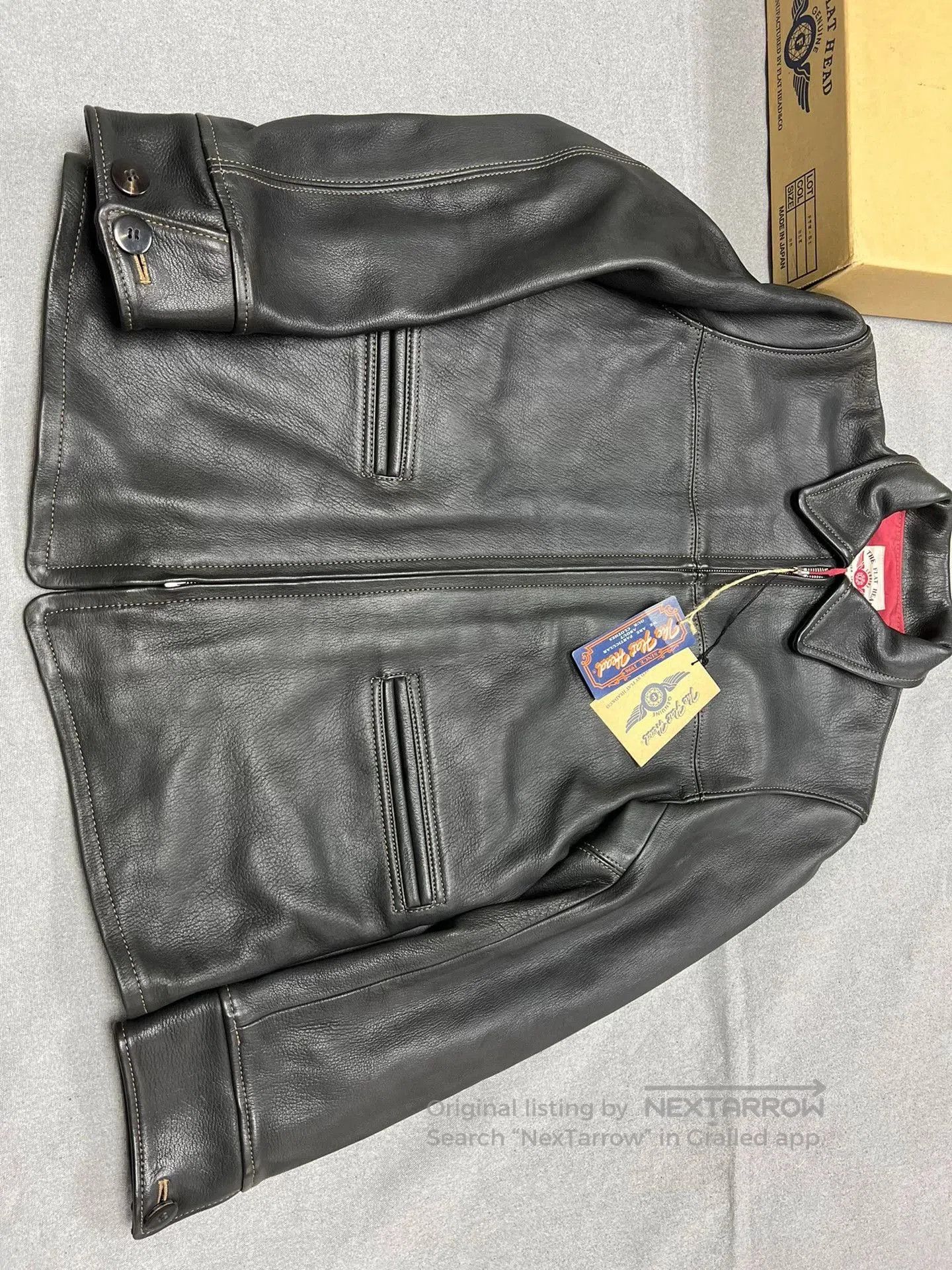 The Flat Head 1930s Leather Rider's Jacket. Size US M / EU 48-50 / 2 - 1 Thumbnail