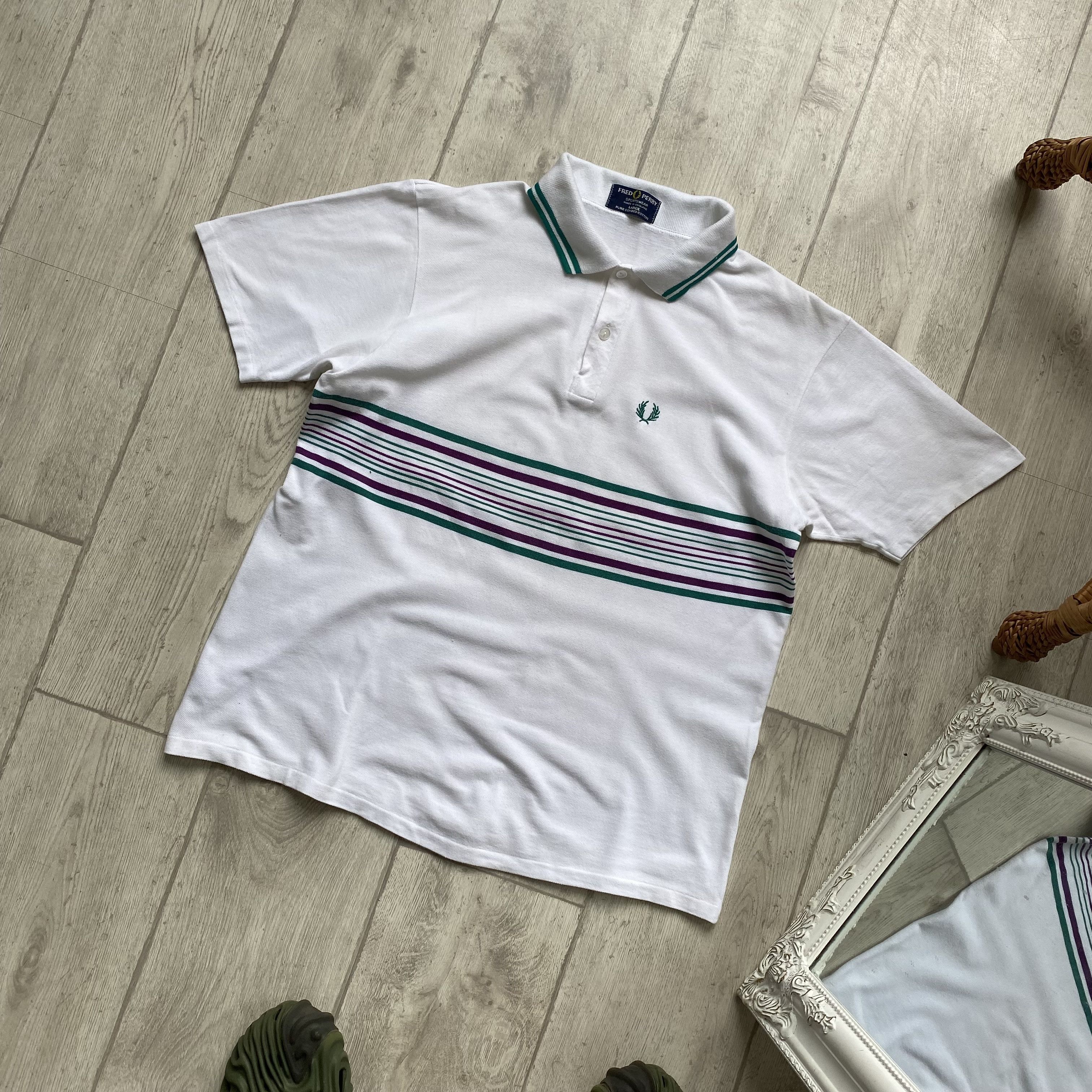 Fred Perry Vintage 80s Fred Perry polo Stripped Oldmoney Tee Size US M / EU 48-50 / 2 - 6 Thumbnail