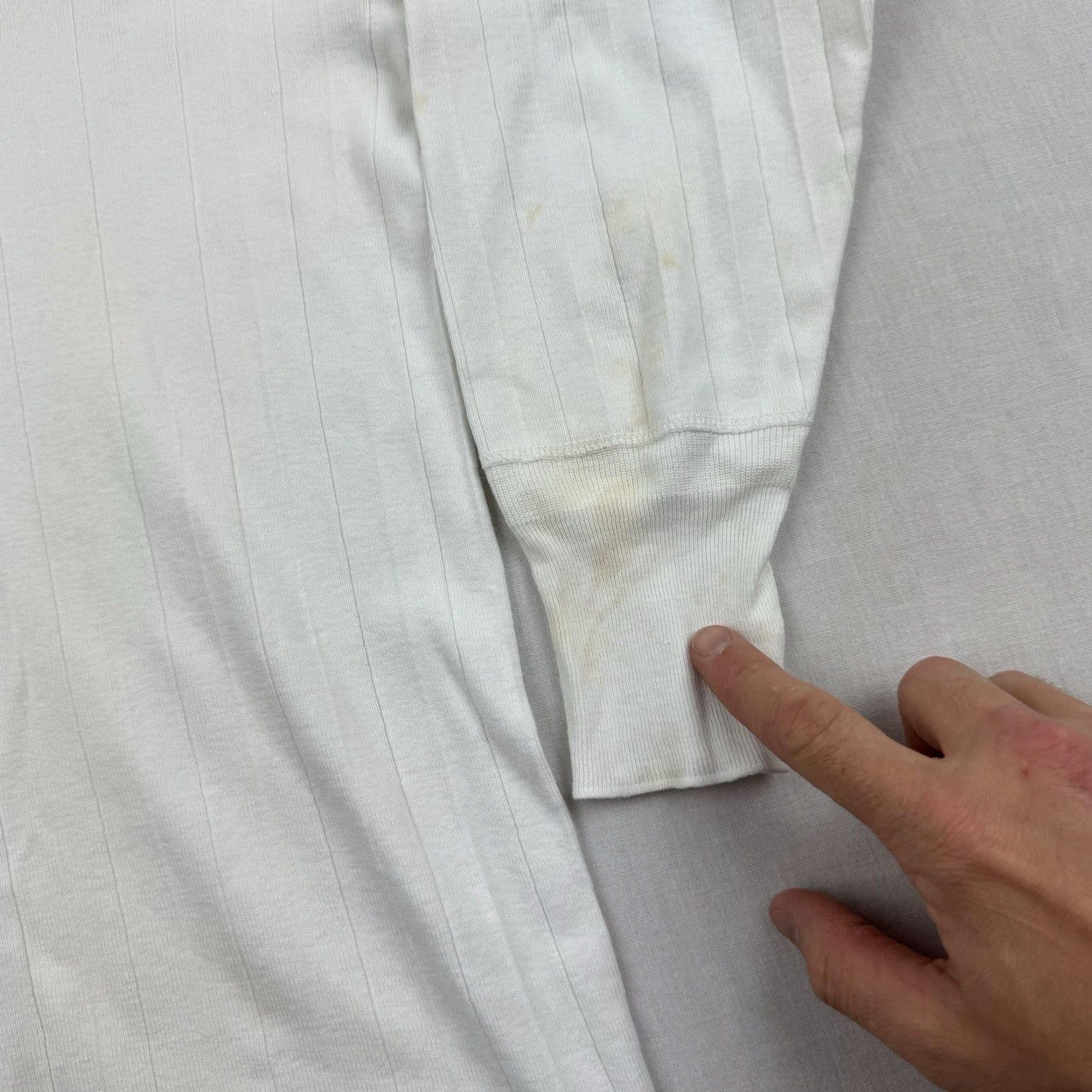 Vintage VINTAGE Long Sleeve Shirt Adult M White Grunge 60s 50s Rockabilly Tee Mens Size US M / EU 48-50 / 2 - 3 Thumbnail