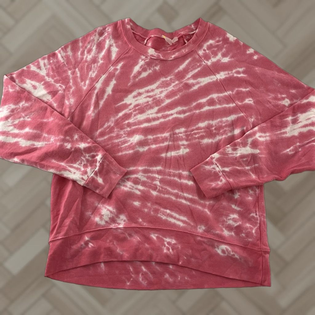 Vintage Zella Sweatshirt Crew Neck Pink Women Large Tie Dye Pullover Activewear Size L / US 10 / IT 46 - 1 Thumbnail