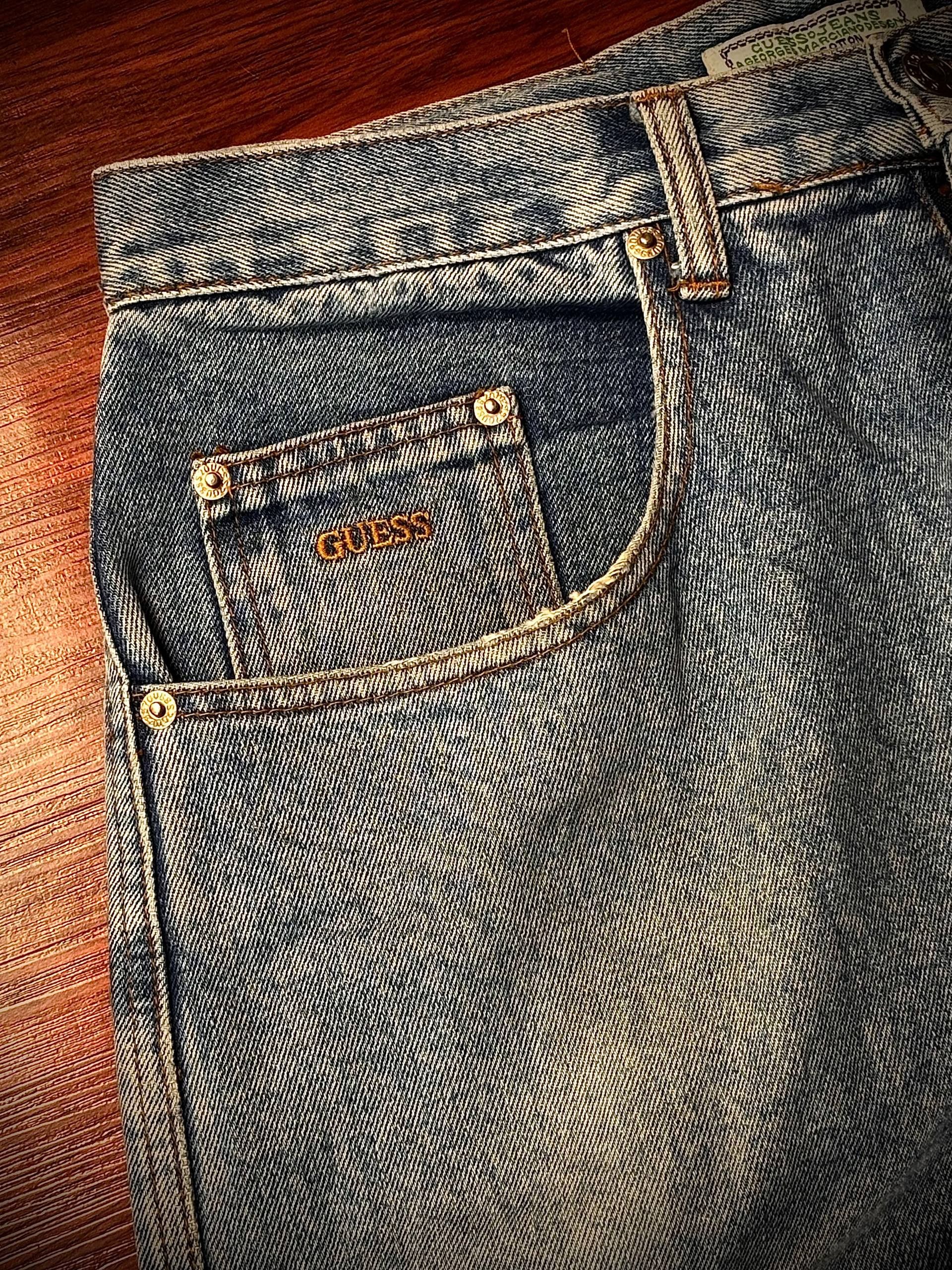 JNCO Vintage 00s Guess Logo Baggy Jeans By Georges Marciano Size US 31 - 5 Thumbnail