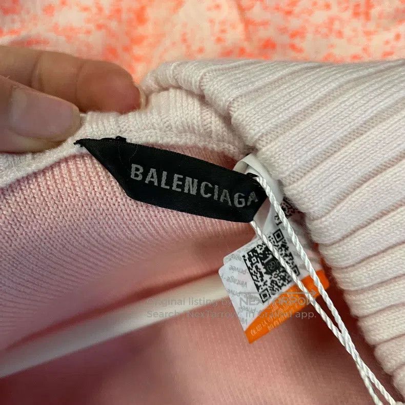 Balenciaga Balenciaga Knitted Sweater Pink Size M Size M / US 6-8 / IT 42-44 - 4 Thumbnail