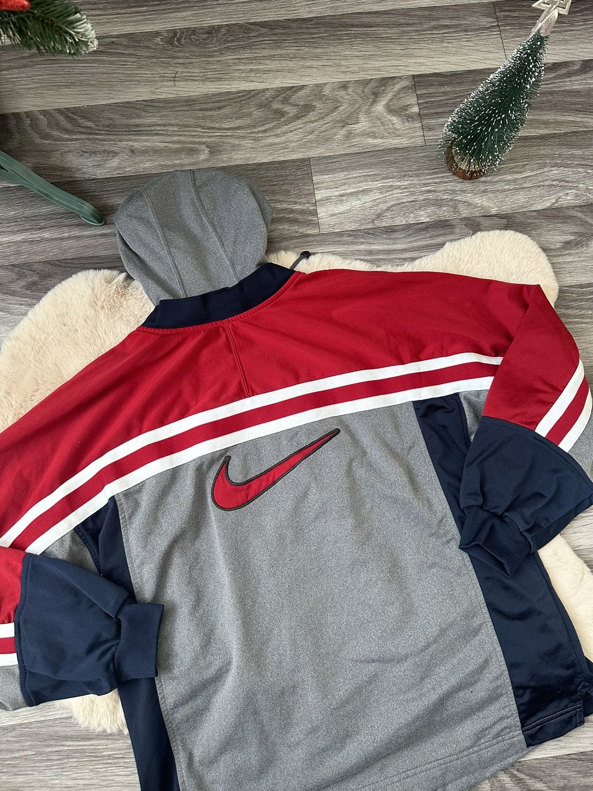 Nike Nike Vintage Big Logo Zip Hoodie BoxFit Oversize y2k 90s Size US M / EU 48-50 / 2 - 2 Thumbnail
