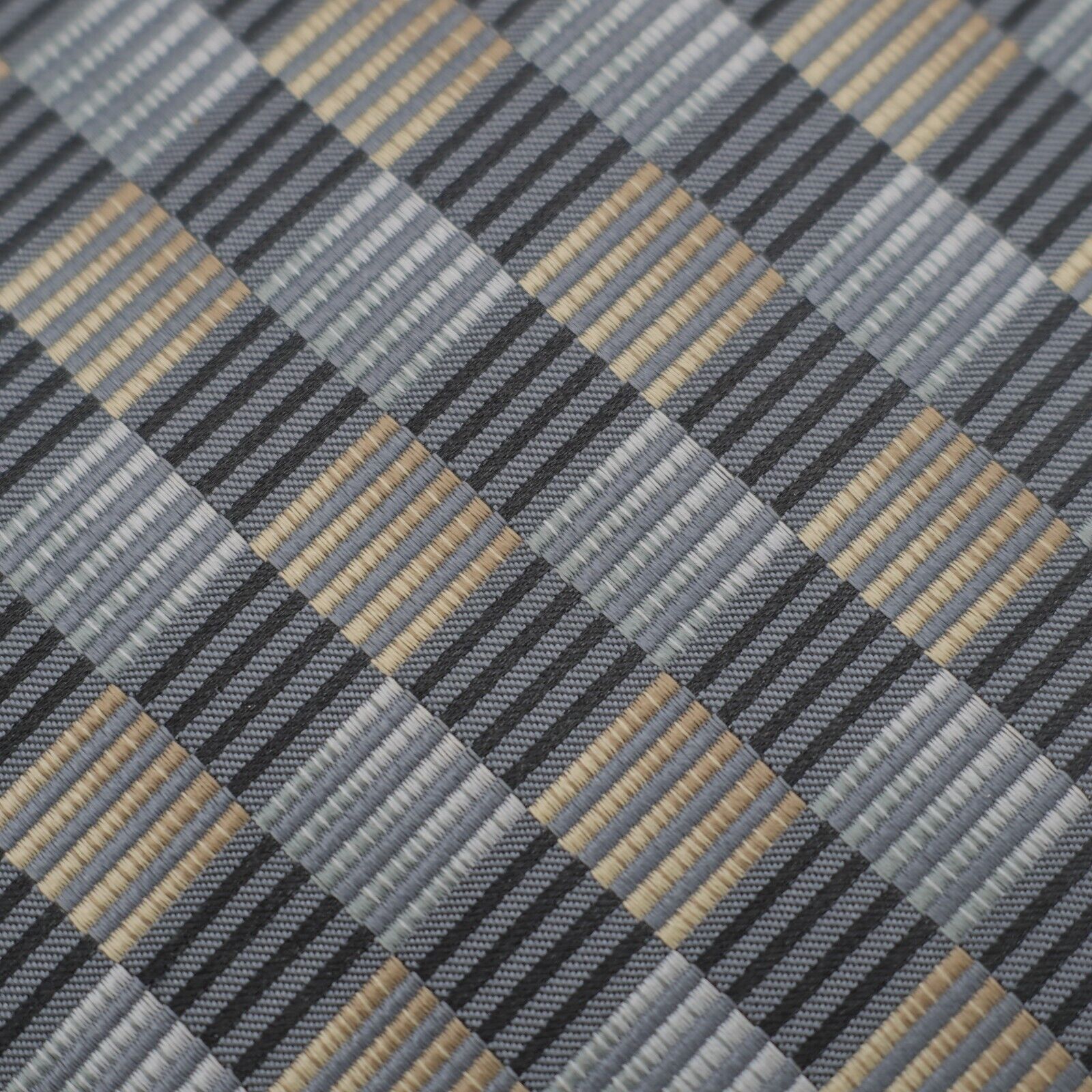 Joseph & Feiss Joseph & Feiss International Gray Tan Plaid Wide Woven Silk Size ONE SIZE - 2 Thumbnail