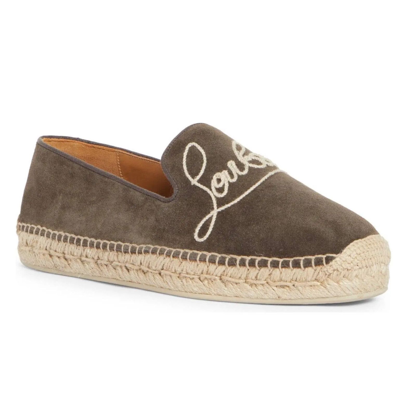 Christian Louboutin Christian Louboutin Mens Top Suede Brown Espadrille 42 9 Size US 9 / EU 42 - 1 Thumbnail