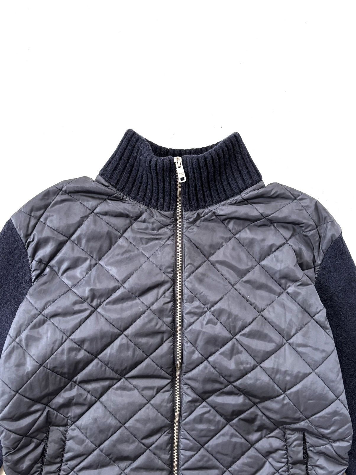 Prada Prada Quitted Wool Zip Jacket Size US XS / EU 42 / 0 - 5 Thumbnail