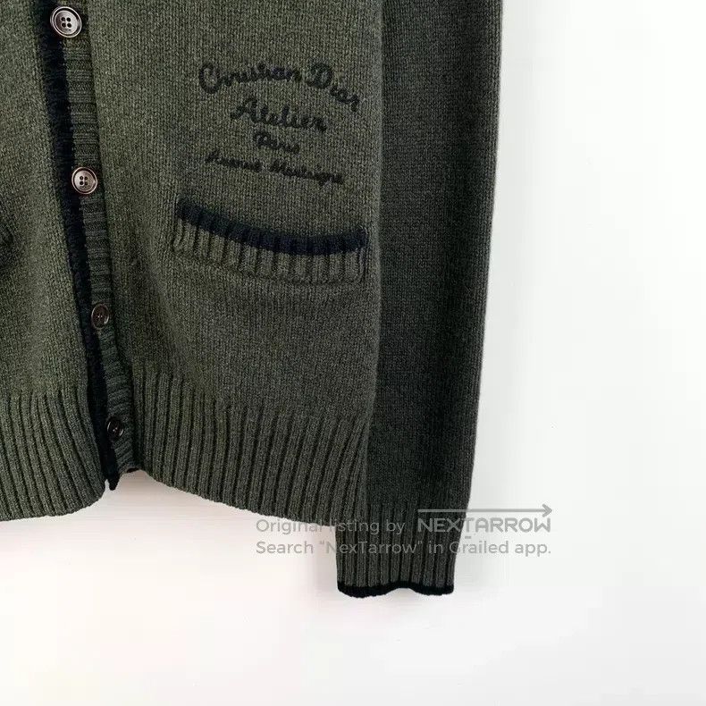 Dior Dior Dark green logo letter embroidery wool V-neck single- Size US M / EU 48-50 / 2 - 4 Thumbnail