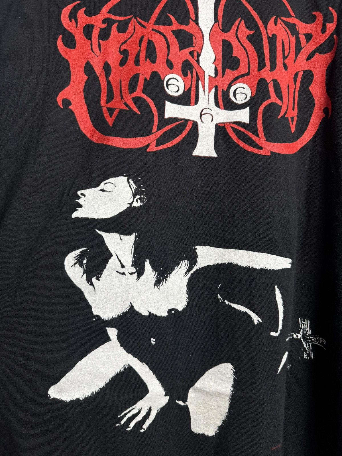 Band Tees Marduk "Fuck Me Jesus" Long Sleeve 2001 Size US XL / EU 56 / 4 - 5 Thumbnail