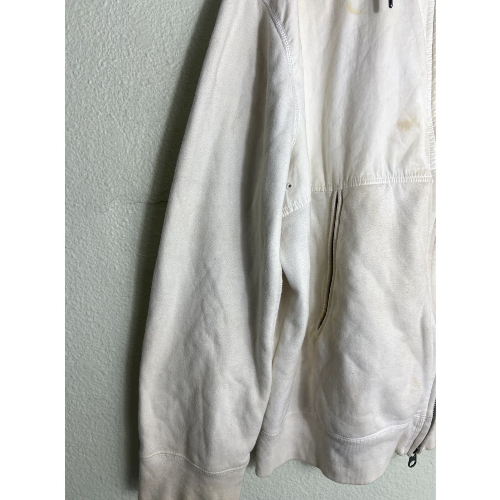 Polo Ralph Lauren VINTAGE Polo Ralph Lauren Hoodie Sweatshirt 2XL White Mens Full Zip Hooded Stains Size US XXL / EU 58 / 5 - 2 Thumbnail