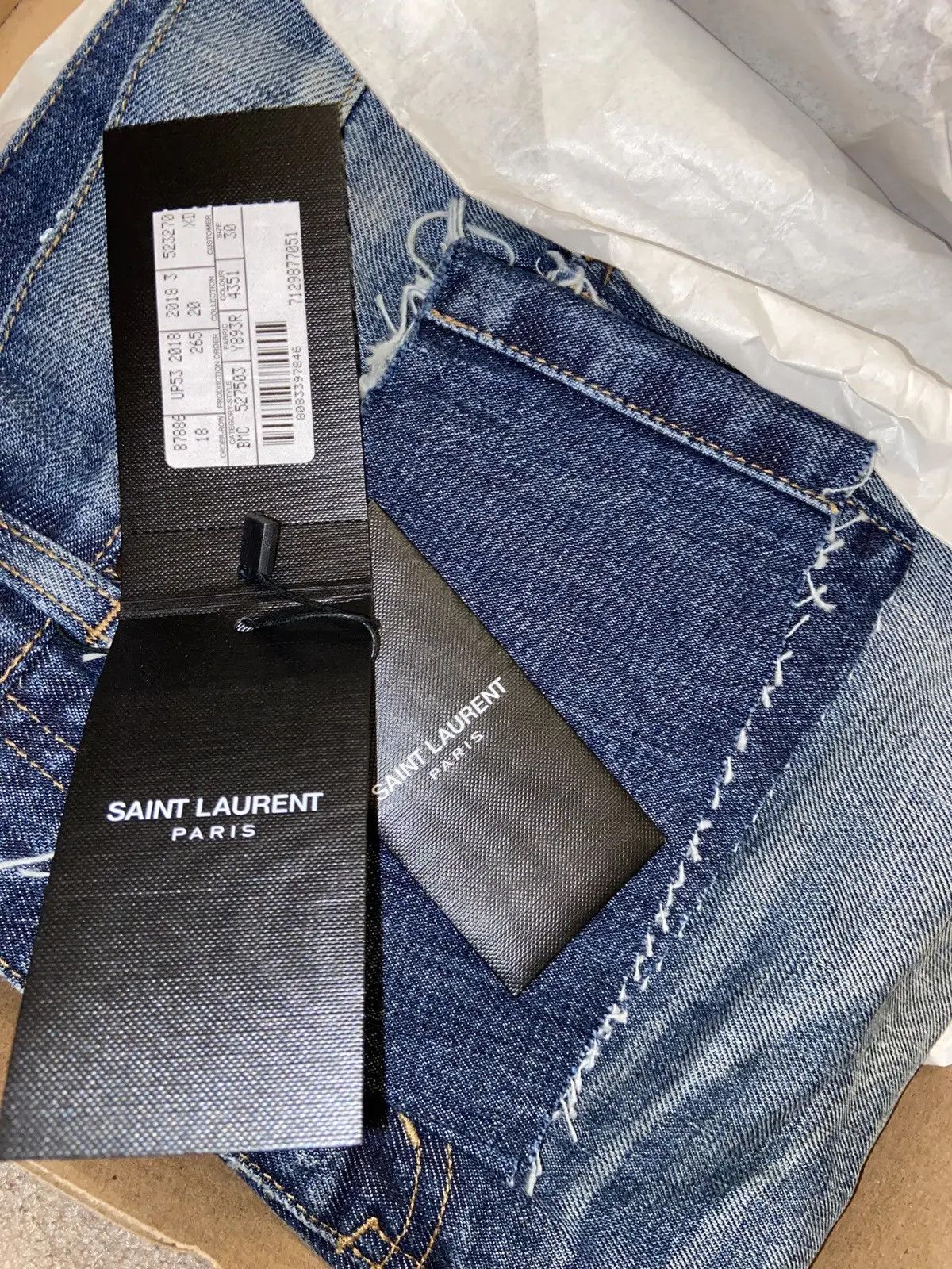 Saint Laurent Paris YSL Blue Jeans Size US 30 / EU 46 - 8 Thumbnail