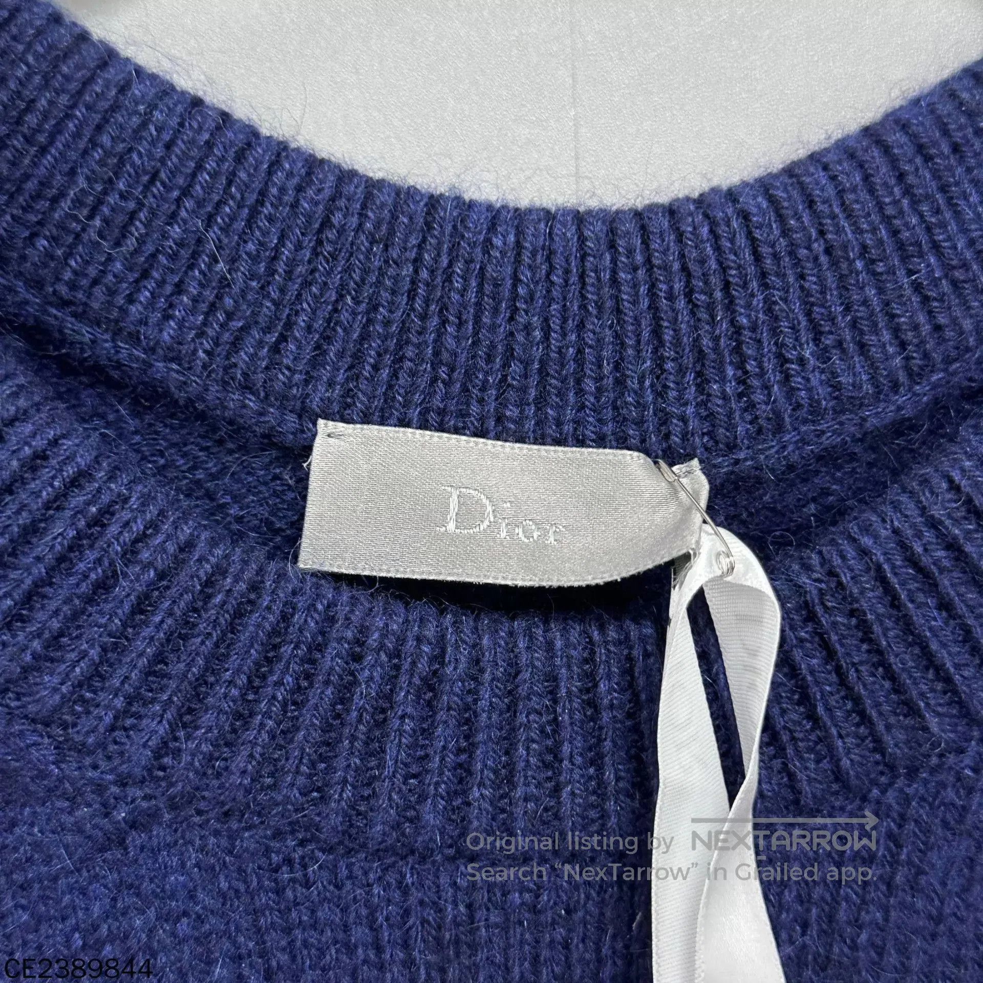 Dior Blue Sleeveless Knit Vest with Graphic Design. Size US M / EU 48-50 / 2 - 6 Thumbnail