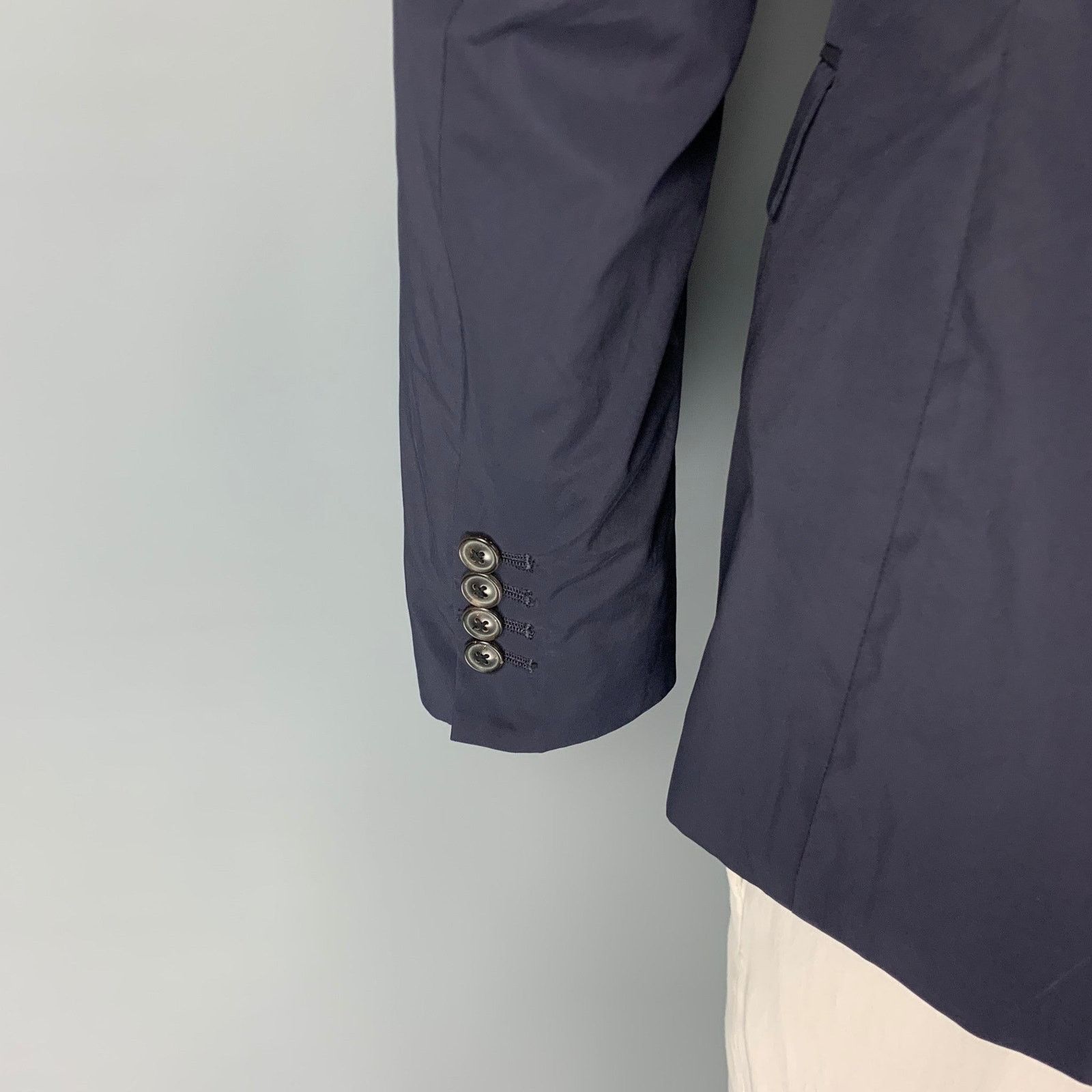 NVY Size L Navy Mixed Patterns Single Breasted Sport Coat Size 42R - 4 Thumbnail