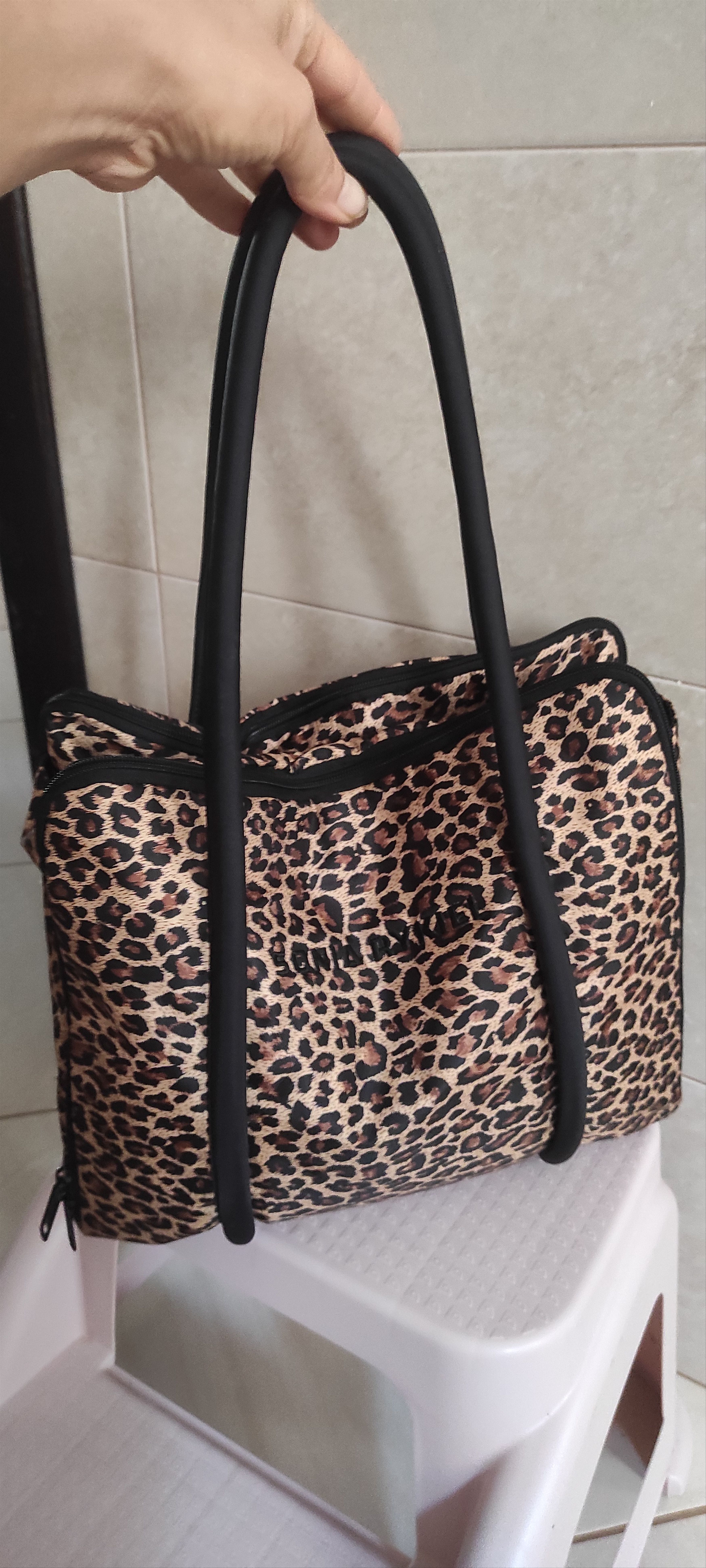 Sonia Rykiel Sonia RYKIEL Paris. Brown Panther Print Nylon Tote Bag Size ONE SIZE - 15 Thumbnail