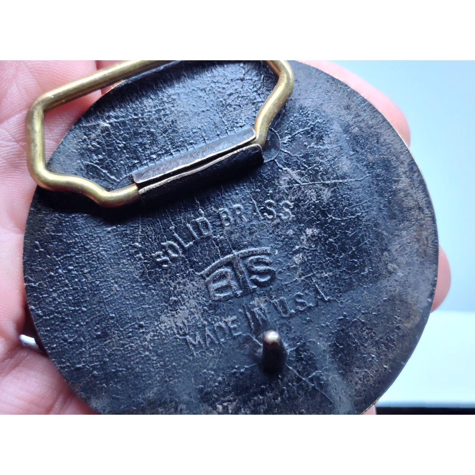 Vintage VINTAGE Veeder-Root Belt Buckle - 100% Brass, Made in USA, Bronze, Original, Vehicles/Transportation, Adult Unisex Size ONE SIZE - 3 Thumbnail