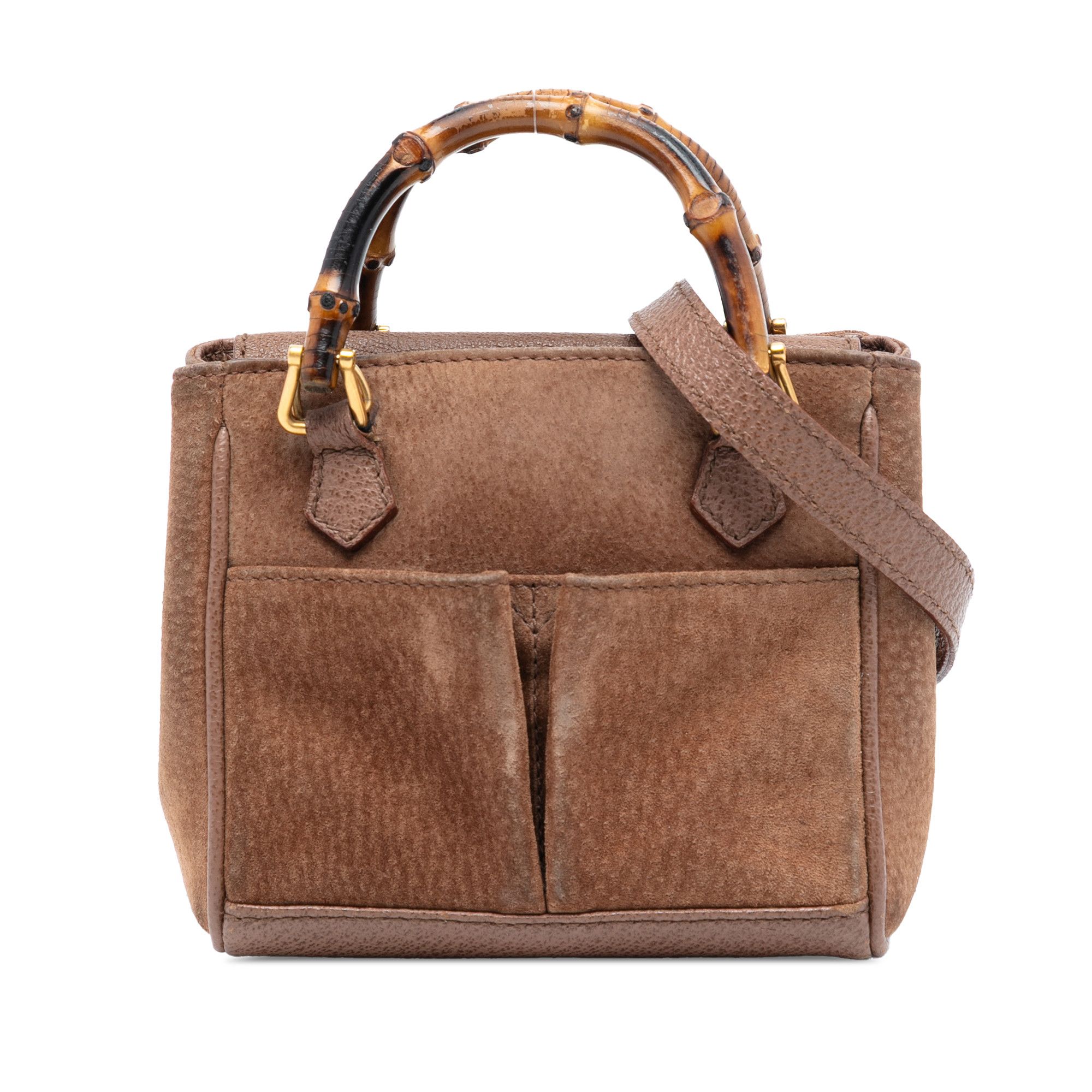 Gucci Gucci Mini Suede Bamboo Satchel Size ONE SIZE - 1 Thumbnail