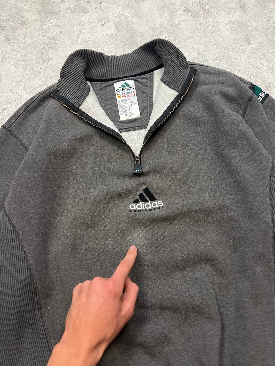 Adidas Vintage Adidas Equipment 1/4 Zip Sweatshirt Center Logo Size US L / EU 52-54 / 3 - 14 Thumbnail
