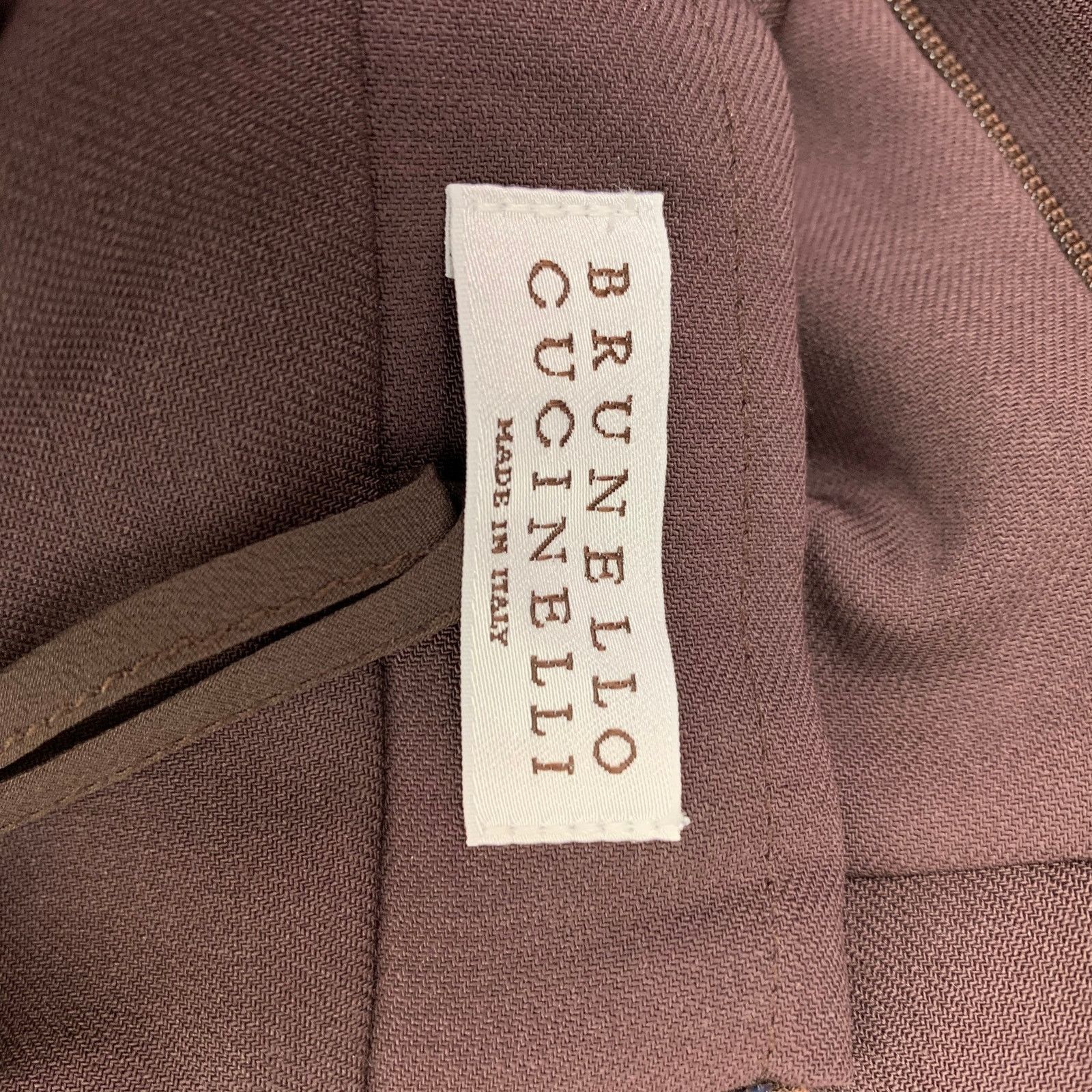 Brunello Cucinelli Size M Eggplant Virgin Wool A-line Sleeveless Dress Size M / US 6-8 / IT 42-44 - 6 Thumbnail