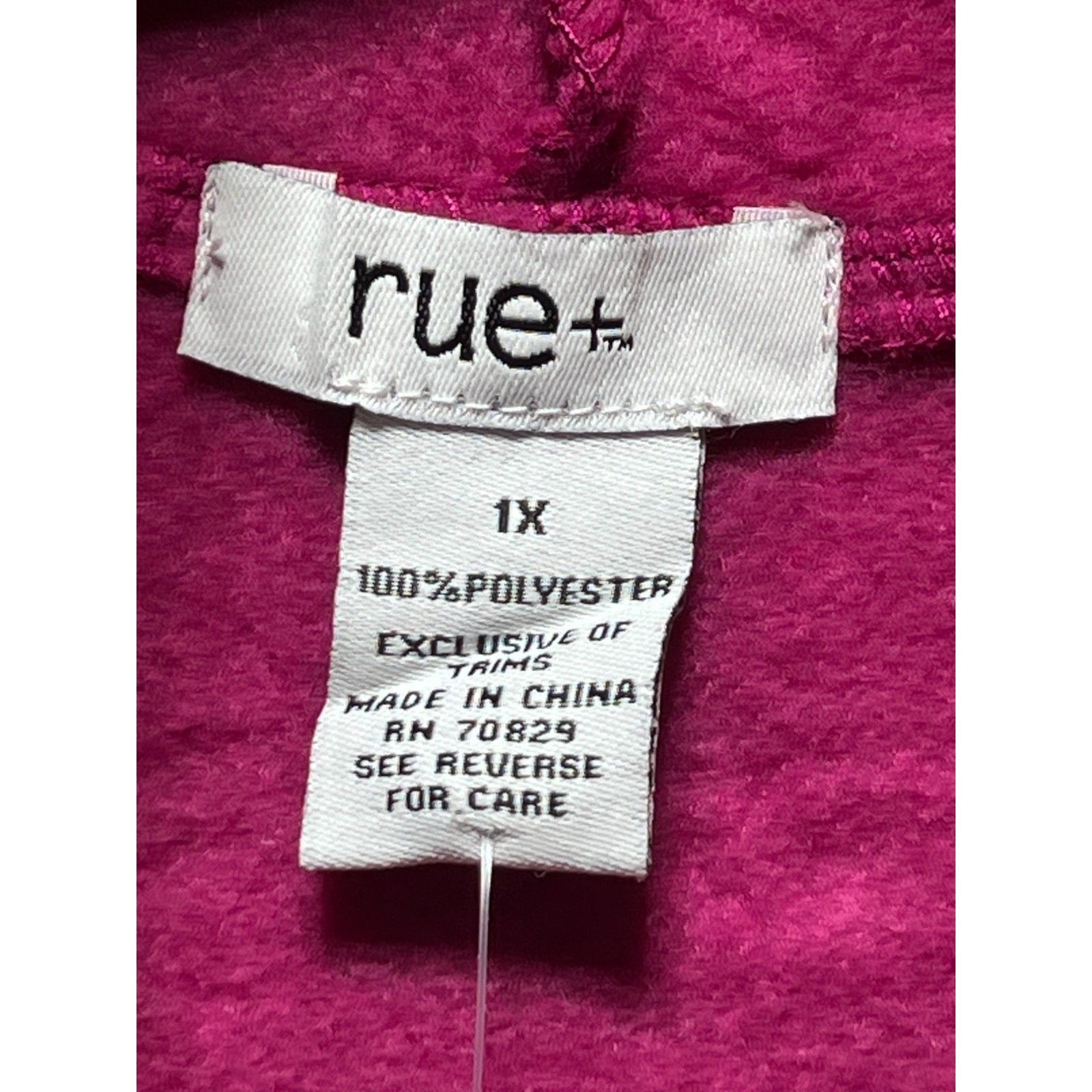 Other Rue + - Women's Long Sleeve Hooded Sweatshirt - Dark Pink - Size M / US 6-8 / IT 42-44 - 8 Thumbnail