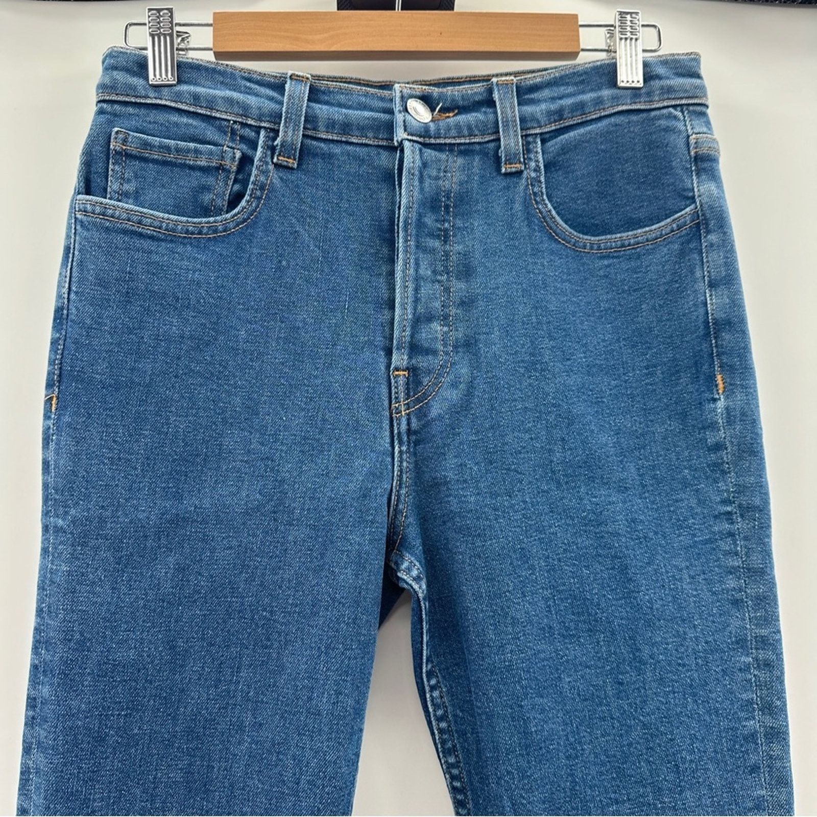 RE/DONE Re/done High Rise Medium Wash Skinny Leg Jeans Sz 30 Size 30" / US 8 / IT 44 - 2 Thumbnail