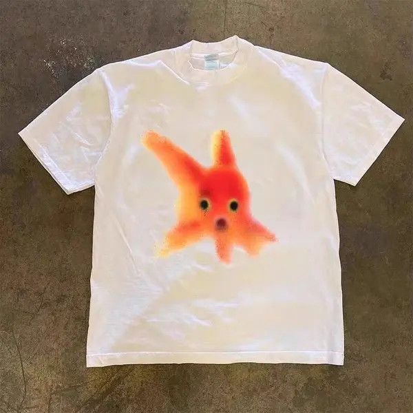 Japanese Brand Vintage Hip Hop Goldfish Print Short Sleeve T-Shirt Size US M / EU 48-50 / 2 - 3 Thumbnail