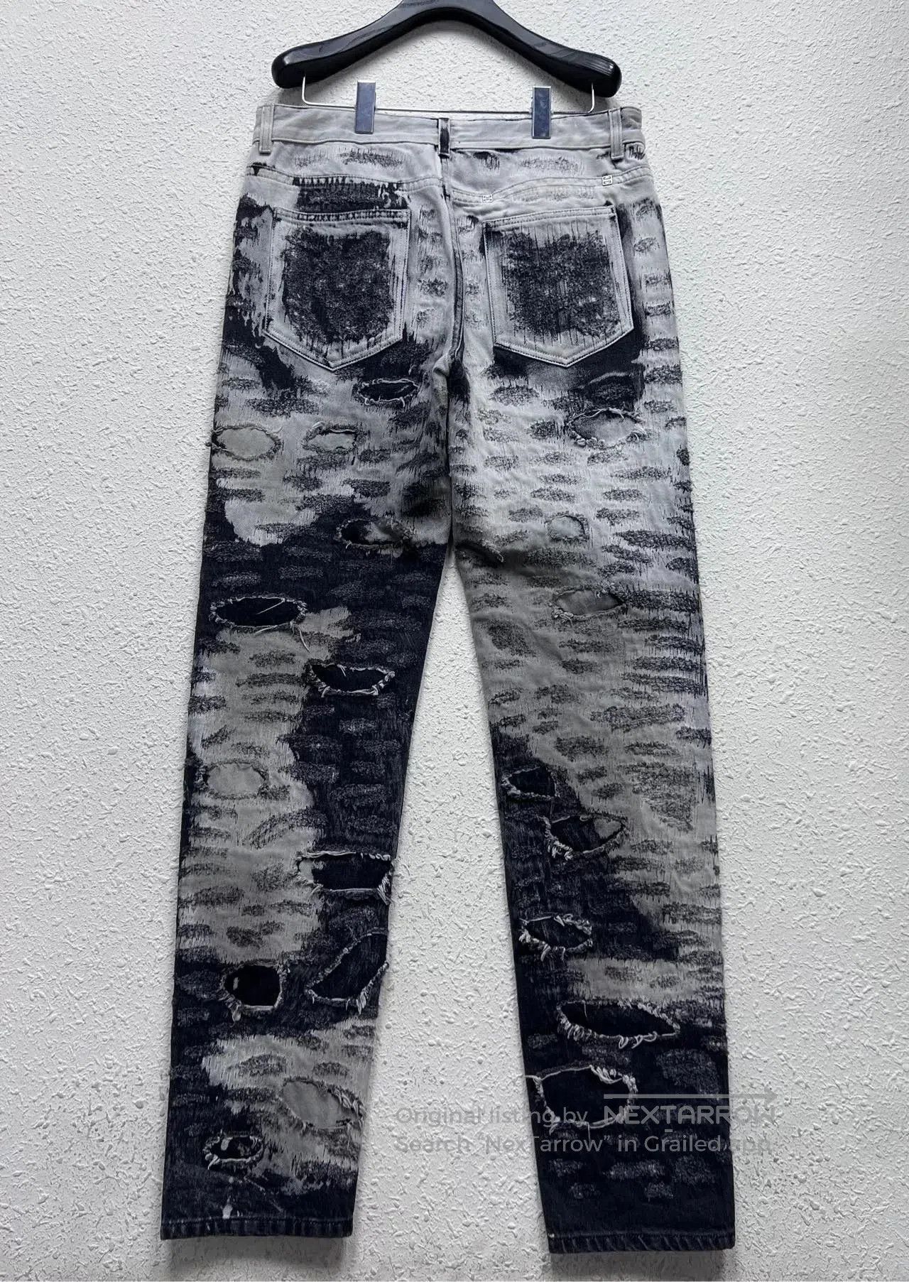 Givenchy Givenchy Boro Black and White Distressed Jeans. Size US 34 / EU 50 - 2 Thumbnail
