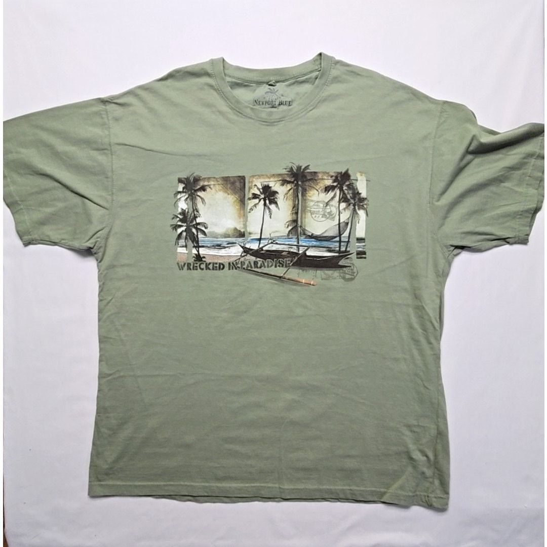 Other Newport Blue Wrecked in Paradise Green Tropical 2X Shirt Size US XXL / EU 58 / 5 - 1 Thumbnail