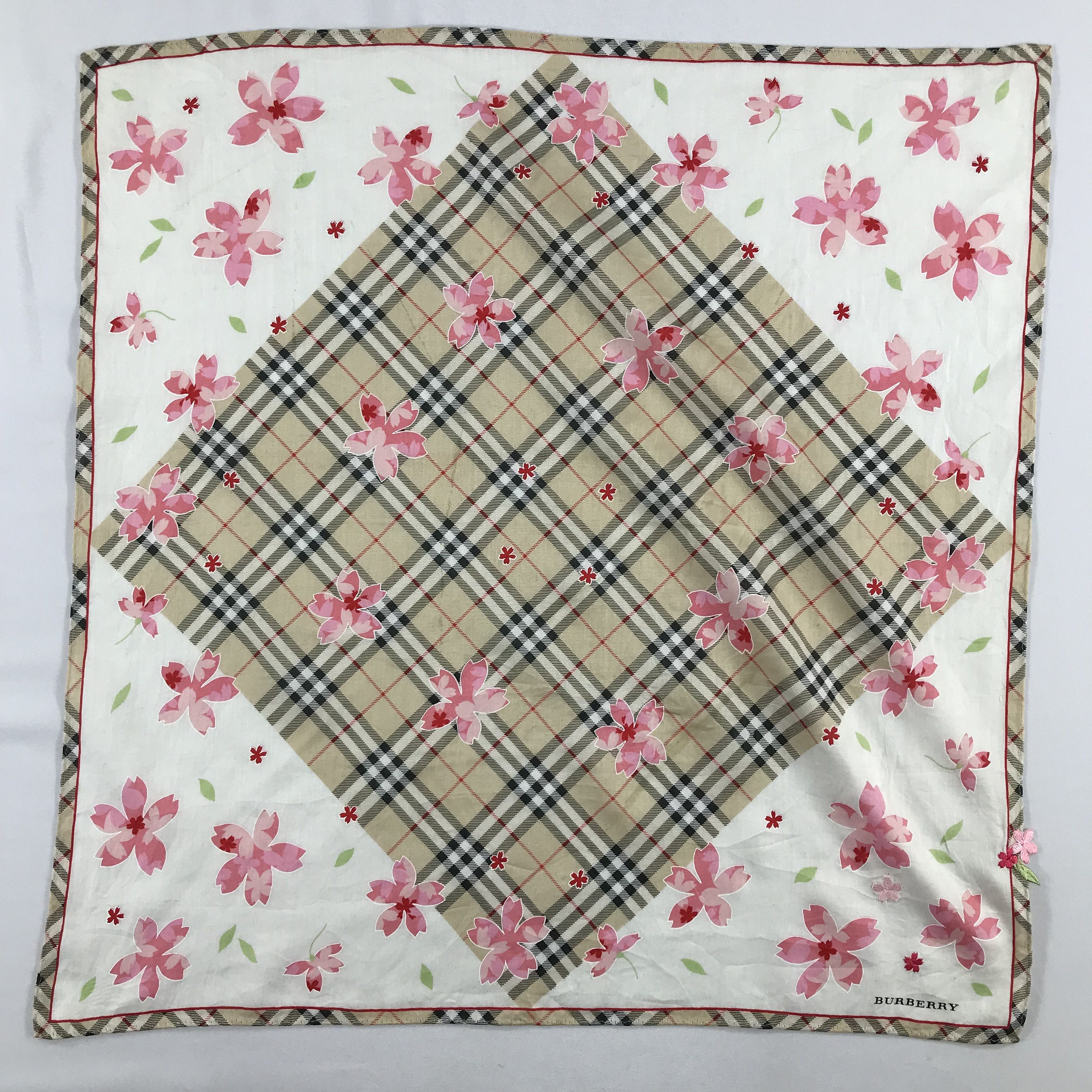 Burberry × Vintage Burberry Bandana / Handkerchief / Neckerchief - S2217 Size ONE SIZE - 1 Thumbnail