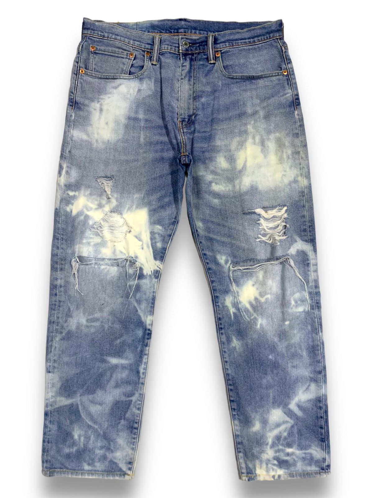 Levi's Vintage Clothing Vintage Levis 502 Bleached Loose Tapered Distressed Jeans Size US 34 / EU 50 - 1 Thumbnail