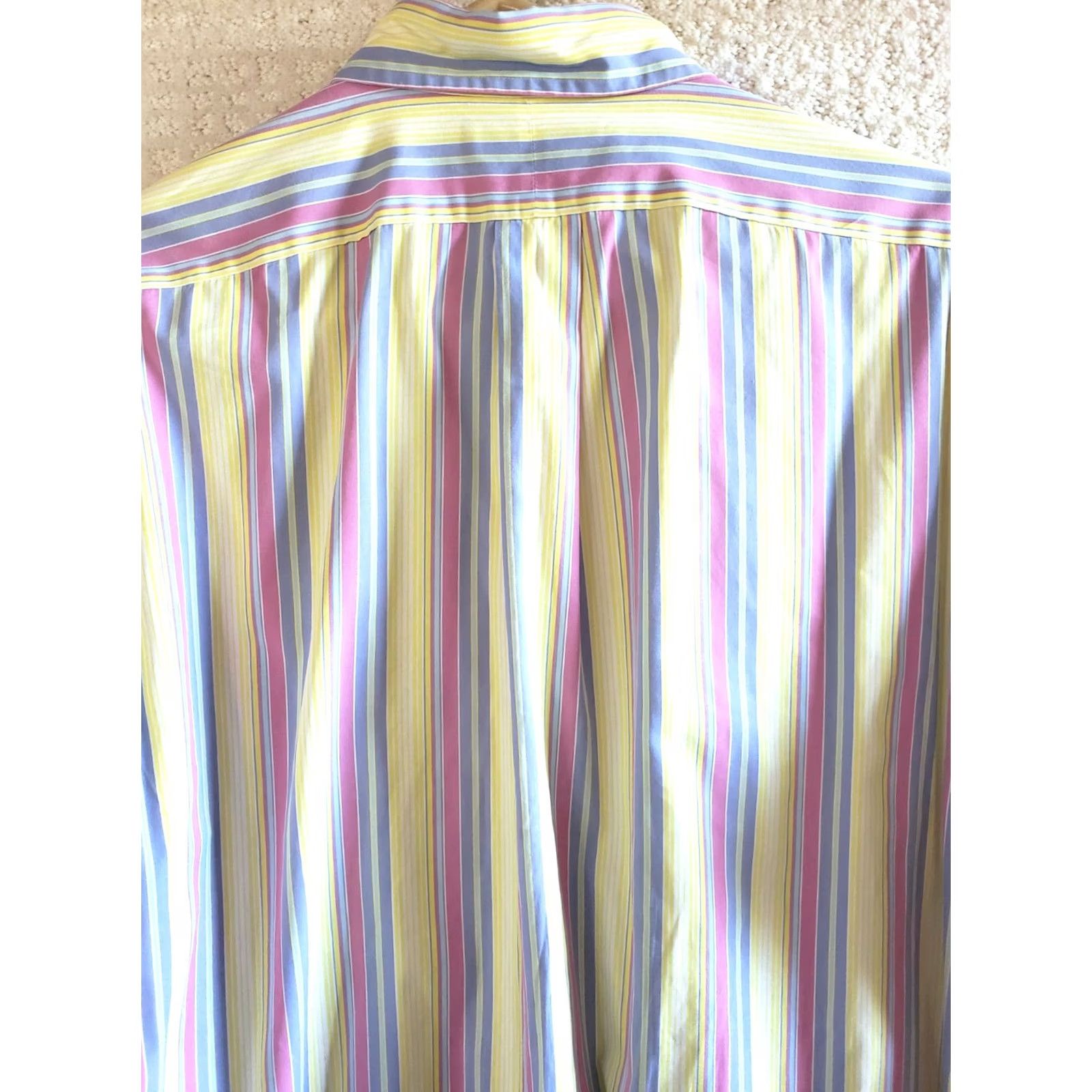 Polo Ralph Lauren Polo Ralph Lauren Dress Shirt Blake Long Sleeve Striped Button-Up Mens Medium Size 40R - 7 Thumbnail