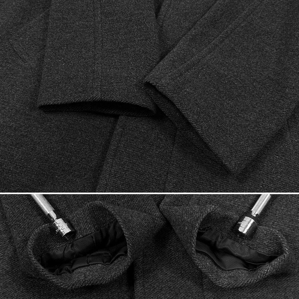 Kenzo 90s KENZO HOMME wool long coat, size 3, dark gray, Balmacaan Size US L / EU 52-54 / 3 - 10 Thumbnail