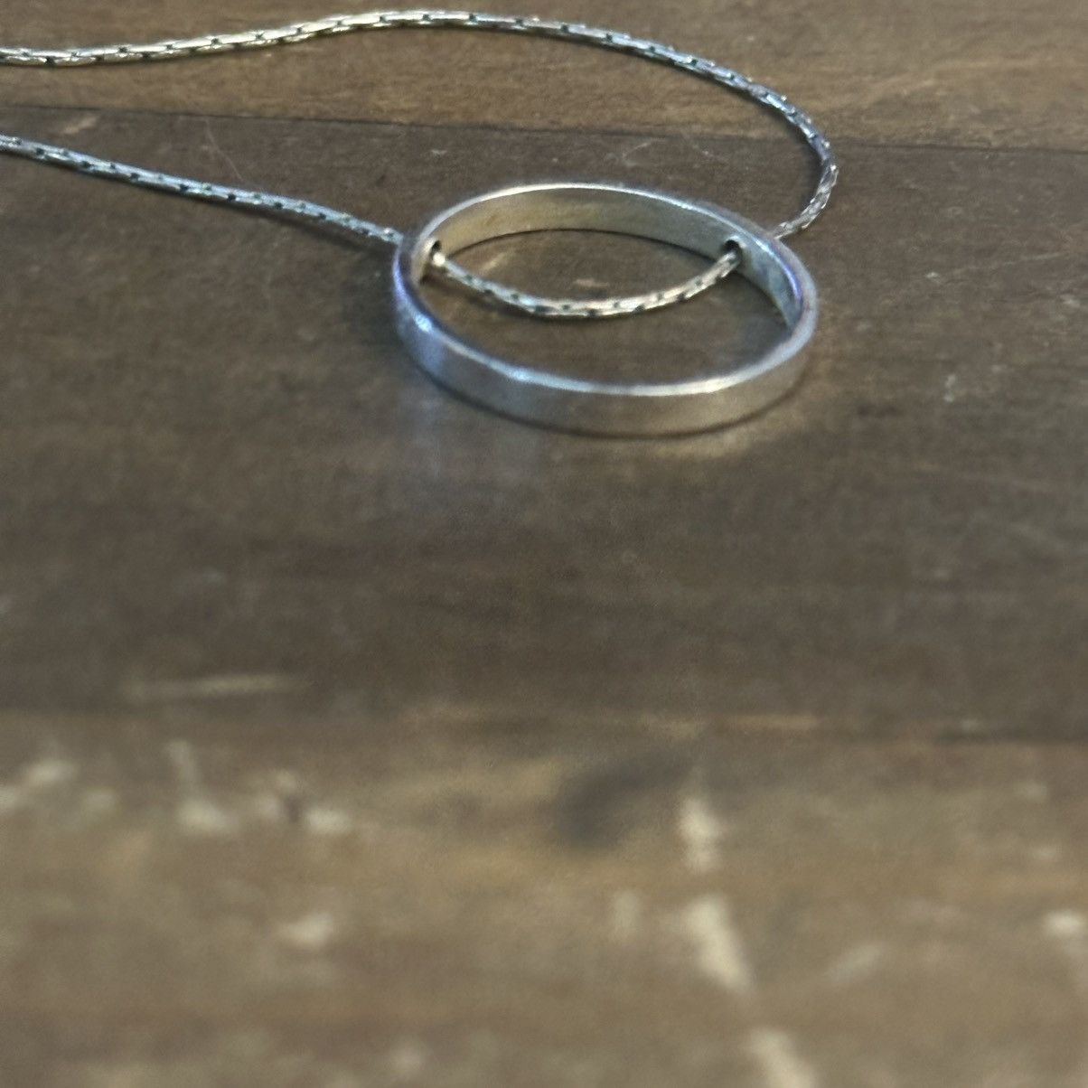 Vintage Vintage silver tone open circle necklace Size ONE SIZE - 3 Thumbnail