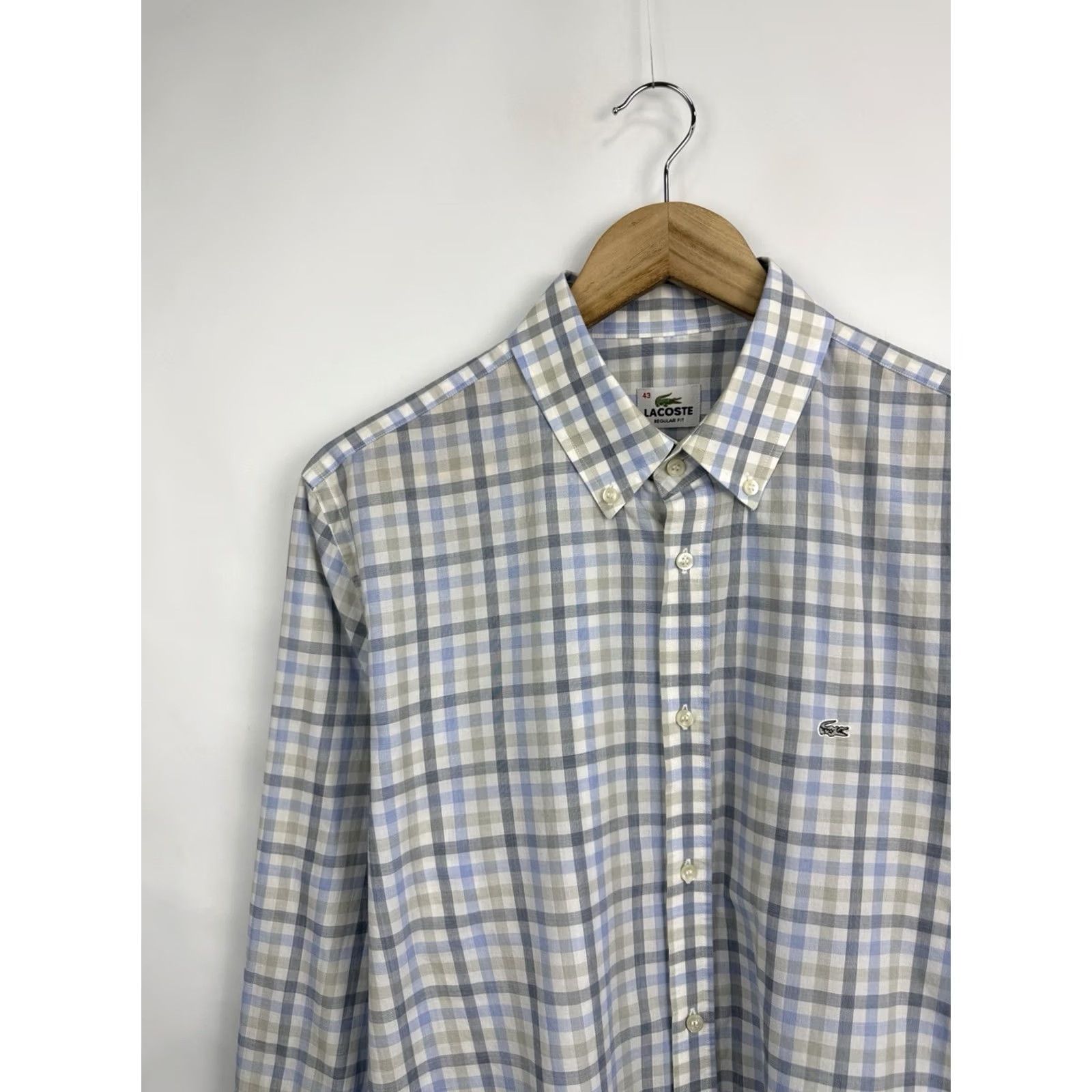Lacoste VINTAGE Lacoste Shirt Mens 43 90s Regular Fit Made France Retro Size Size US XL / EU 56 / 4 - 3 Thumbnail