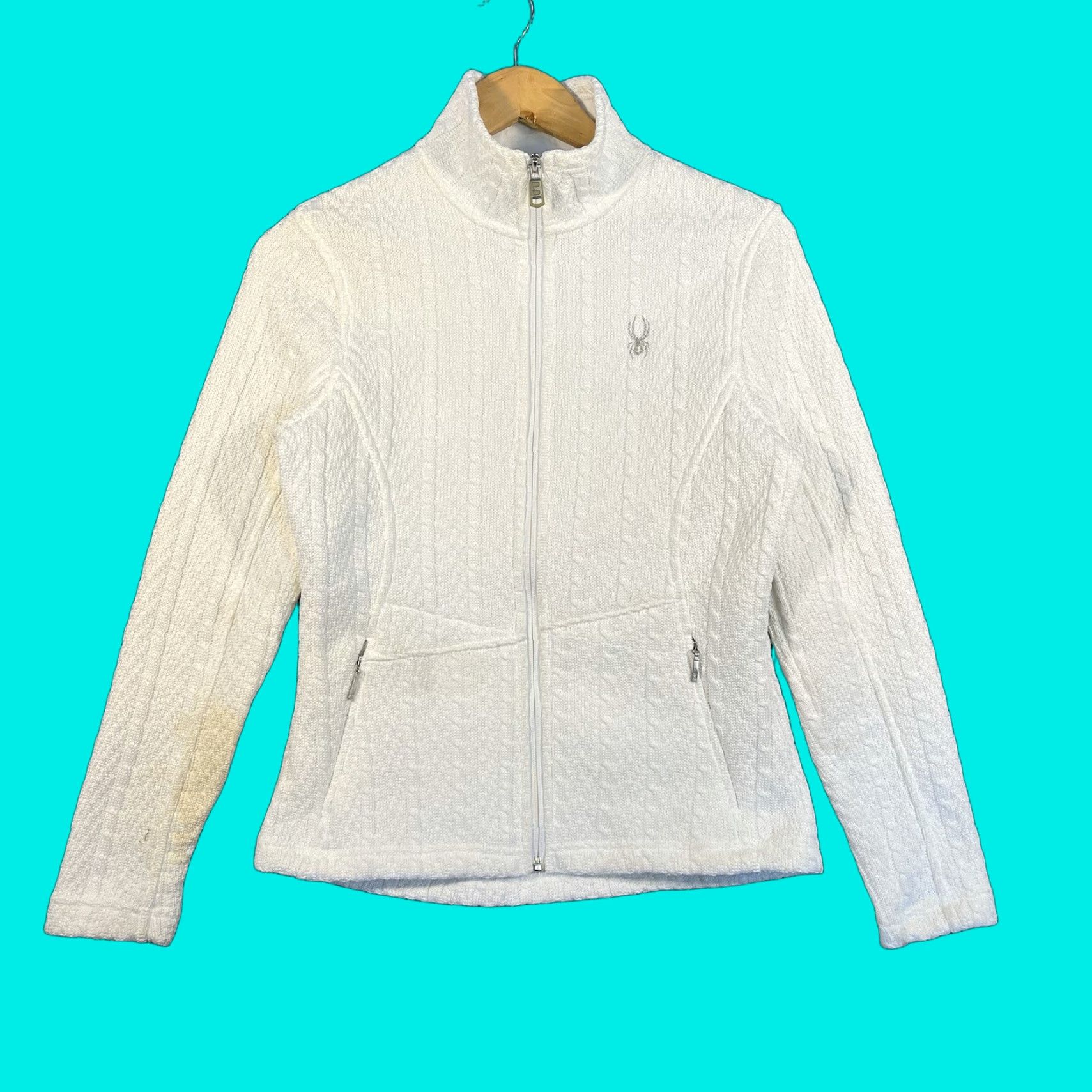 Spyder Spyder Womens Major Core Cable Stryke White Sweater Jacket Full Zip Size Medium Size M / US 6-8 / IT 42-44 - 1 Thumbnail